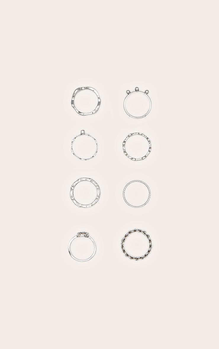 Silver Assorted Shape Twist Ring Set Product Image