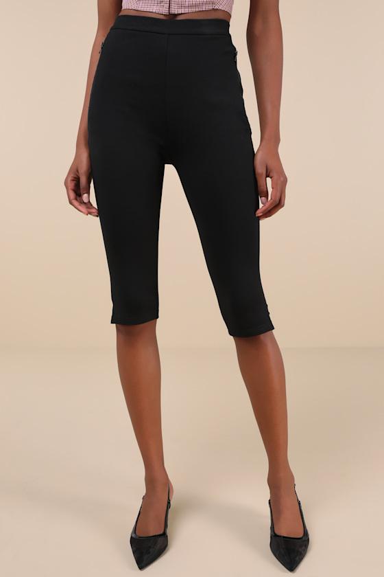 Dara Black Capri Leggings Product Image