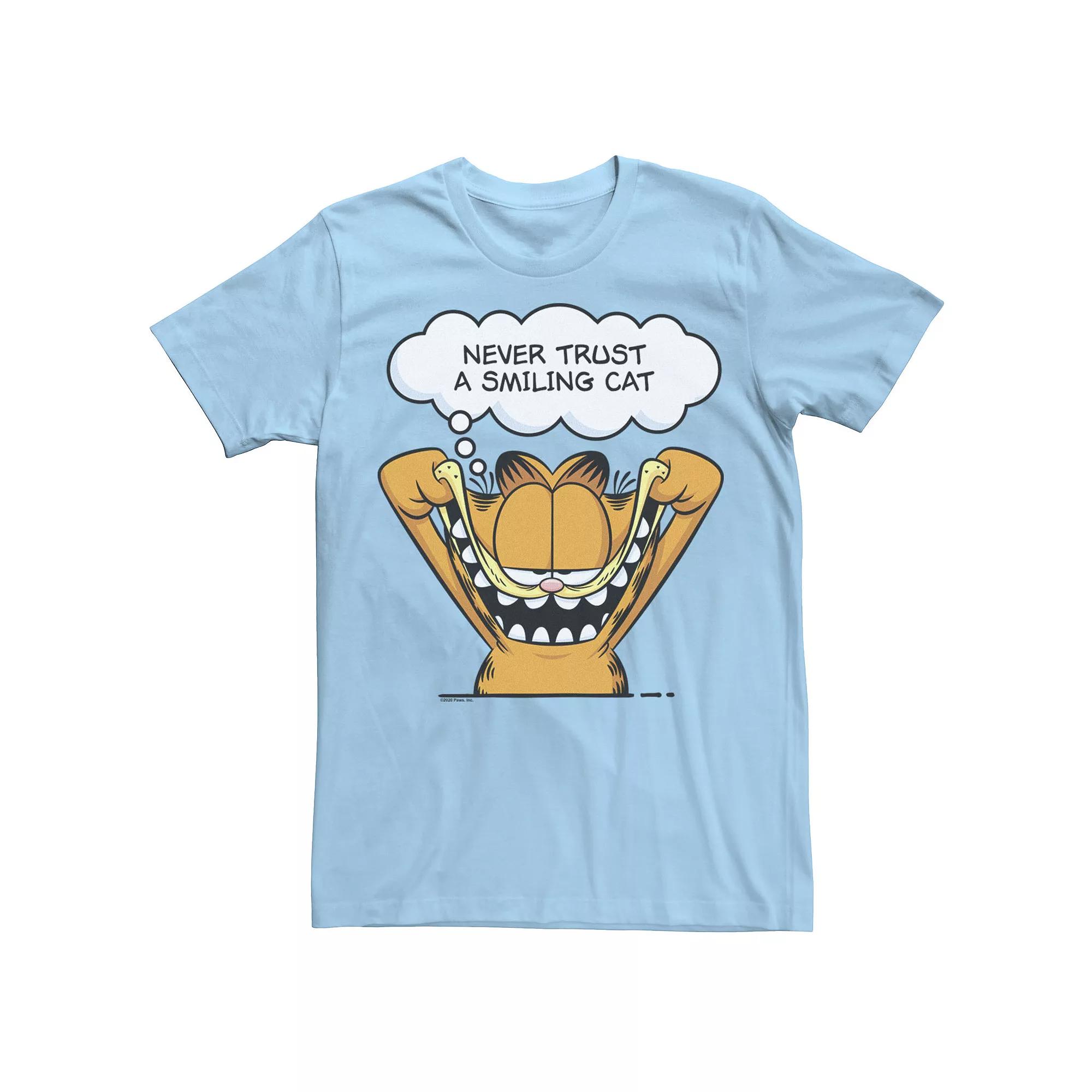 Men's Garfield Smiling Cat Comic Tee, Size: XXL, Light Blue Product Image