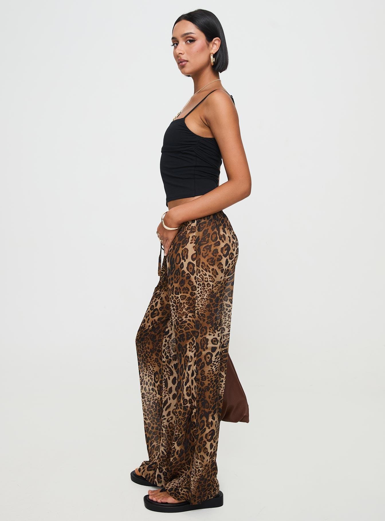 Fyre Wide Leg Pant Leopard Product Image