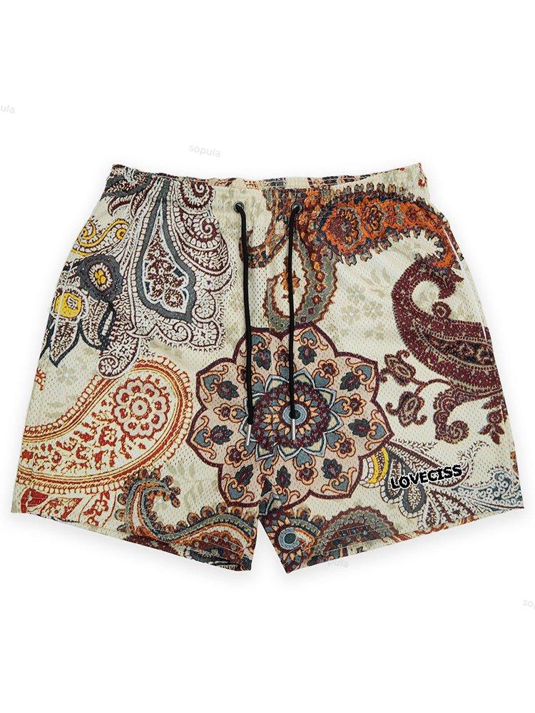 Sopula Vintage Paisley Essentials Graphic Men's Mesh Shorts Product Image