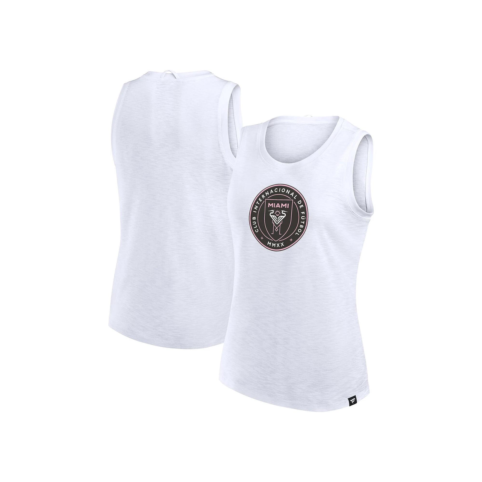 Women's Fanatics White Inter Miami CF Slub Future Sport Tank Top,  Product Image