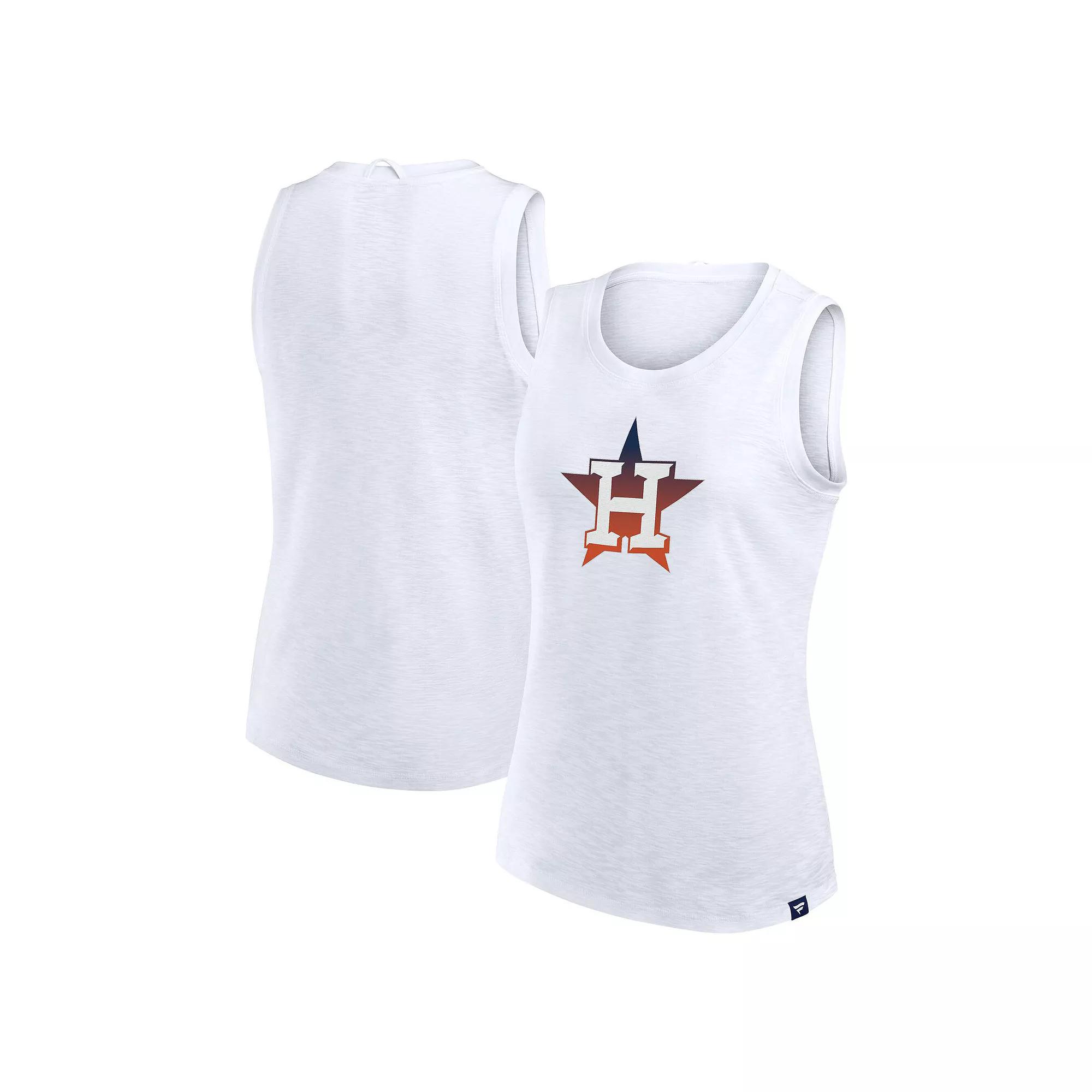 Women's Fanatics White Houston Astros Activate Slub Tank Top,  Product Image