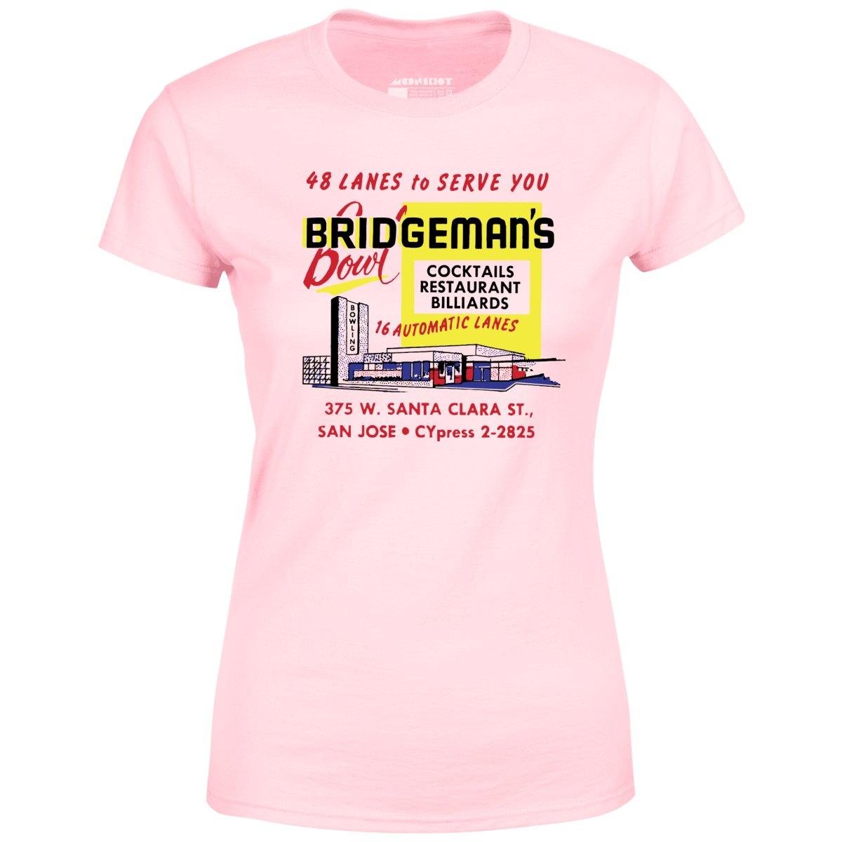 Bridgeman's Bowl - San Jose, CA - Vintage Bowling Alley - Women's T-Shirt Female Product Image