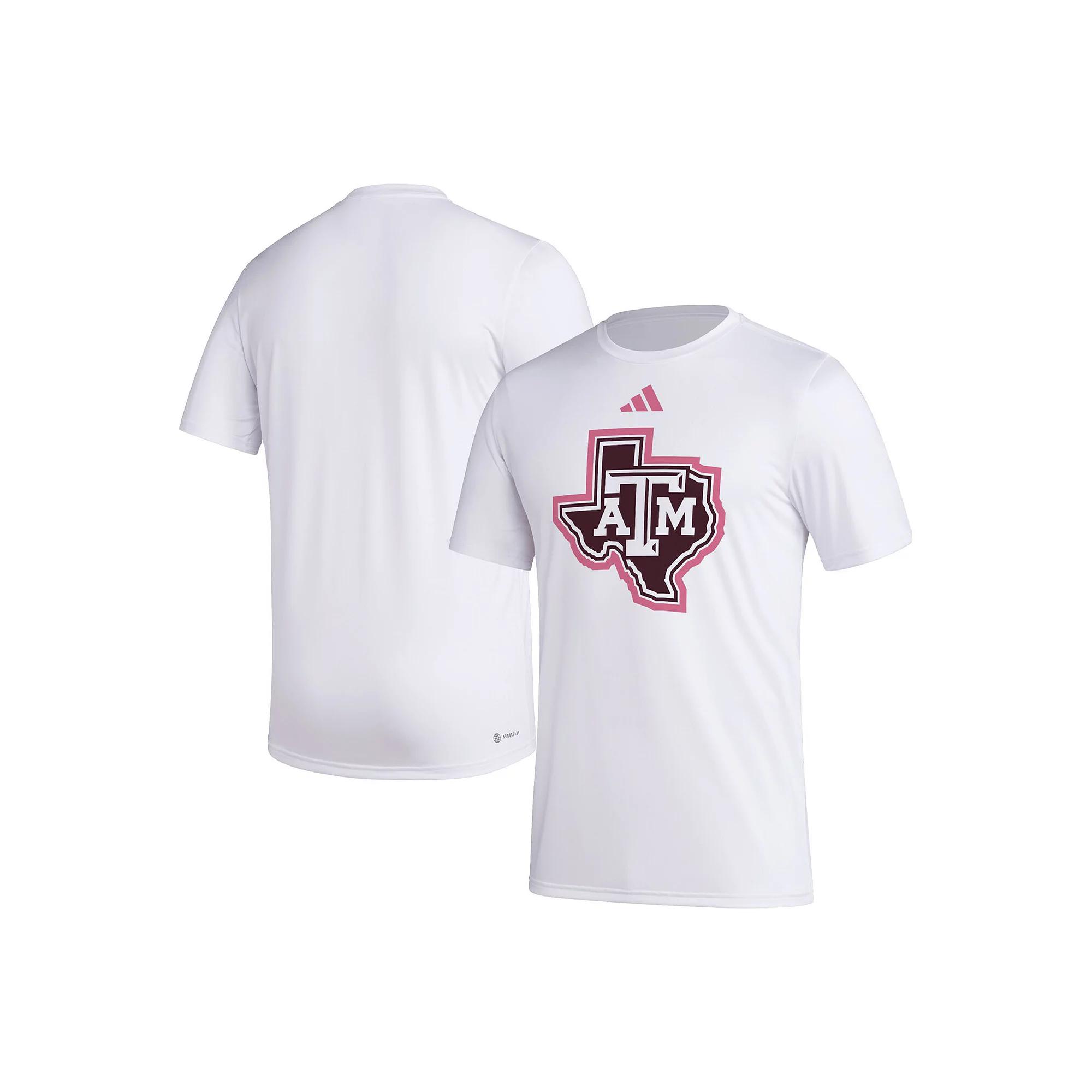Men's adidas White Texas A&M Aggies Pregame AEROREADY T-Shirt, Size: 2XL Product Image