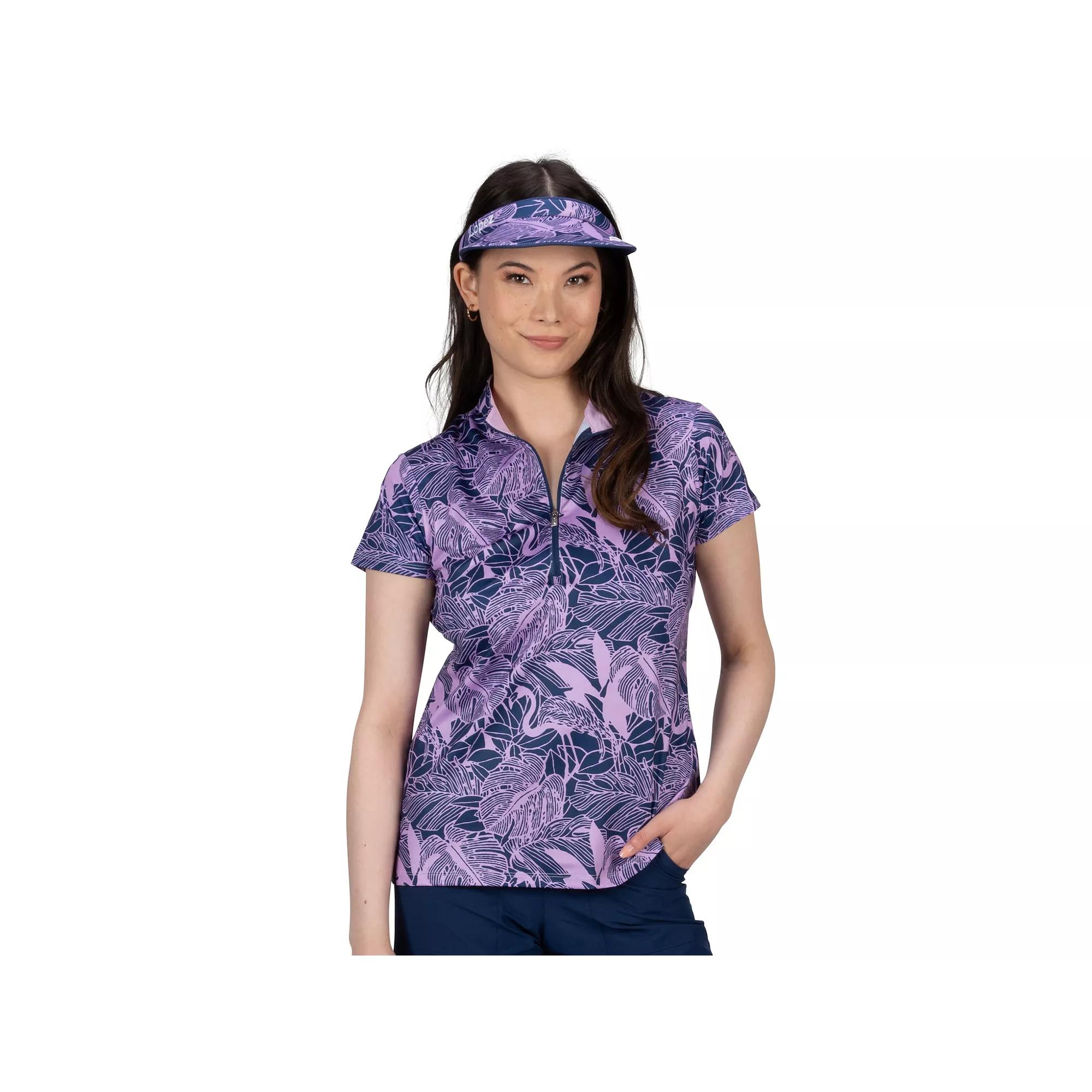 Women's Nancy Lopez Golf Lush Short Sleeve Top, Size: Small, Black Team Product Image