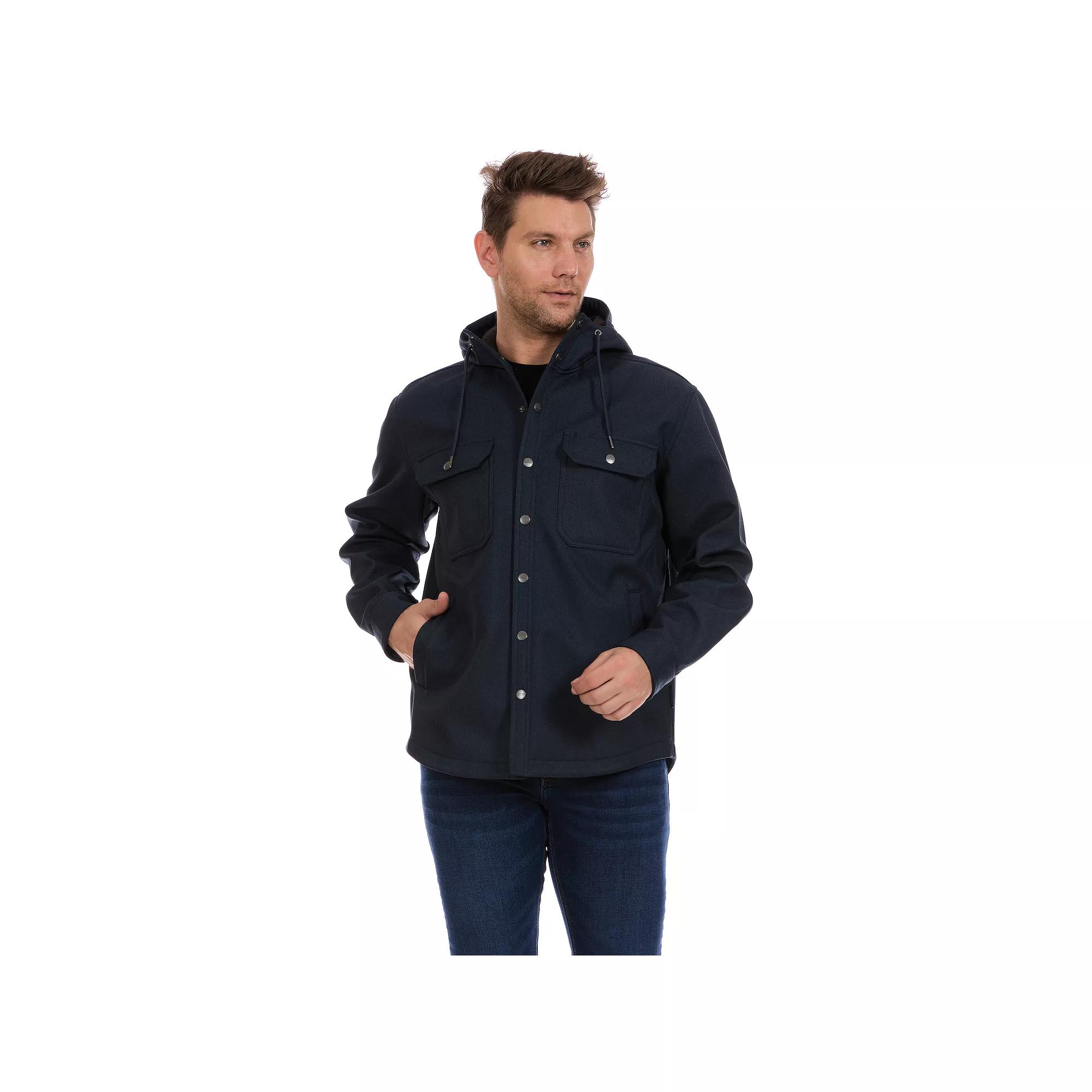 Men's Bass Creek Outfitters® Twill Softshell Bonded with Fleece Hooded Jacket,  Product Image