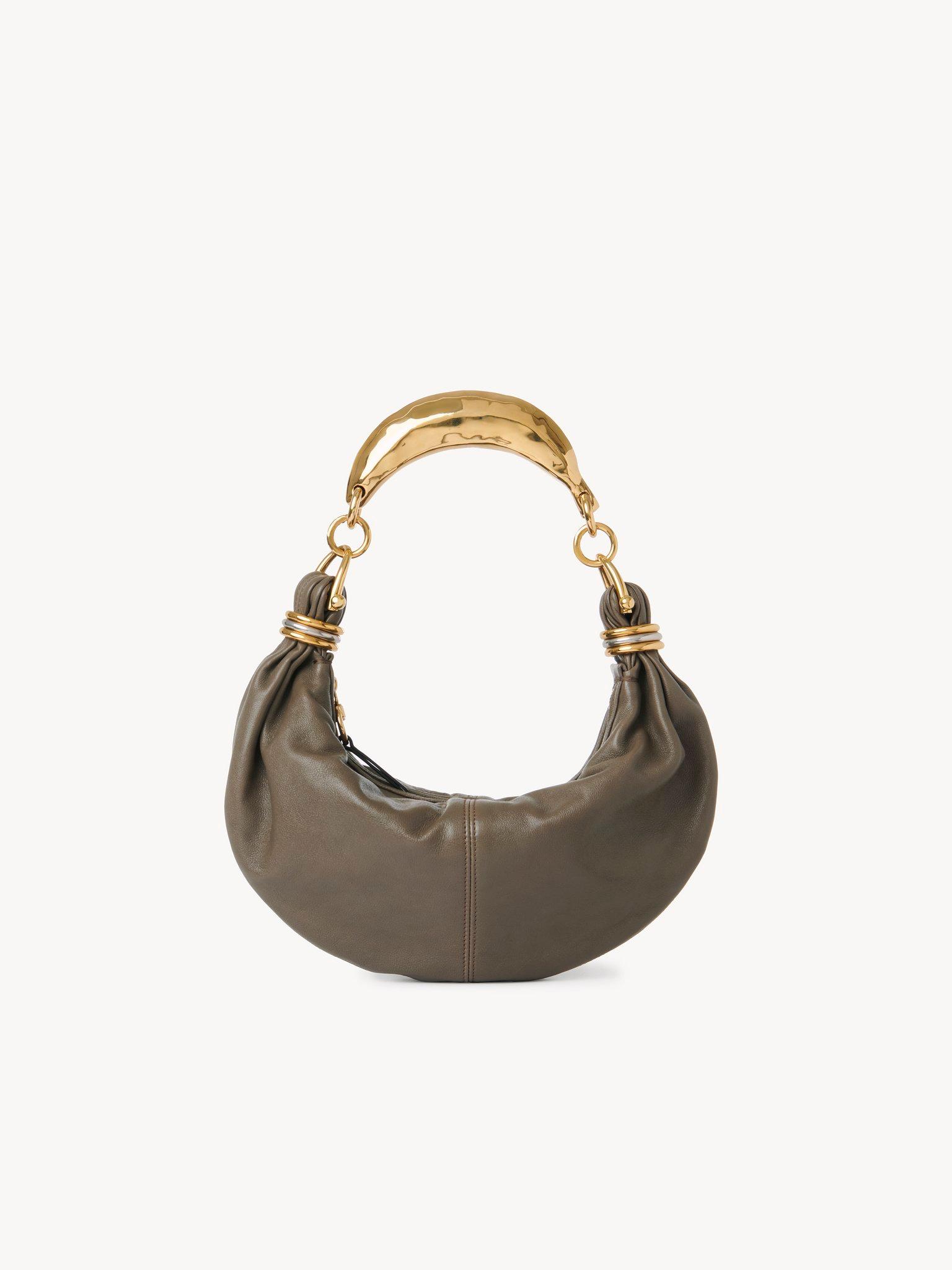 Small Bracelet hobo Bag in grained leather Product Image