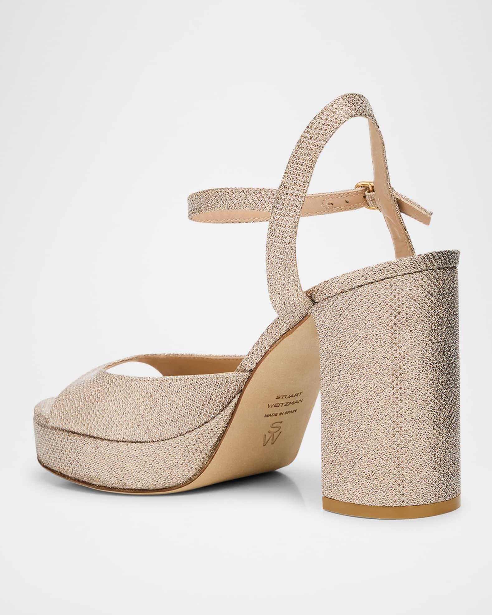 Dayna Shimmer Ankle-Strap Platform Sandals Product Image