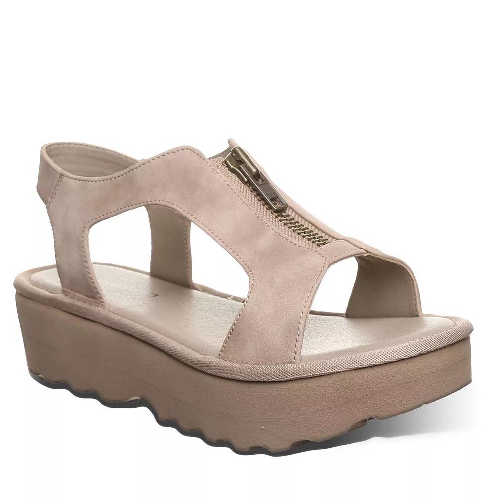 Bearpaw Venice Women's Zipper Platform Sandals, Size: 11, Beige Product Image