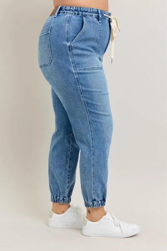 88948   Lani Hi-Rise Denim Judy Blue Jogger Jeans Product Image