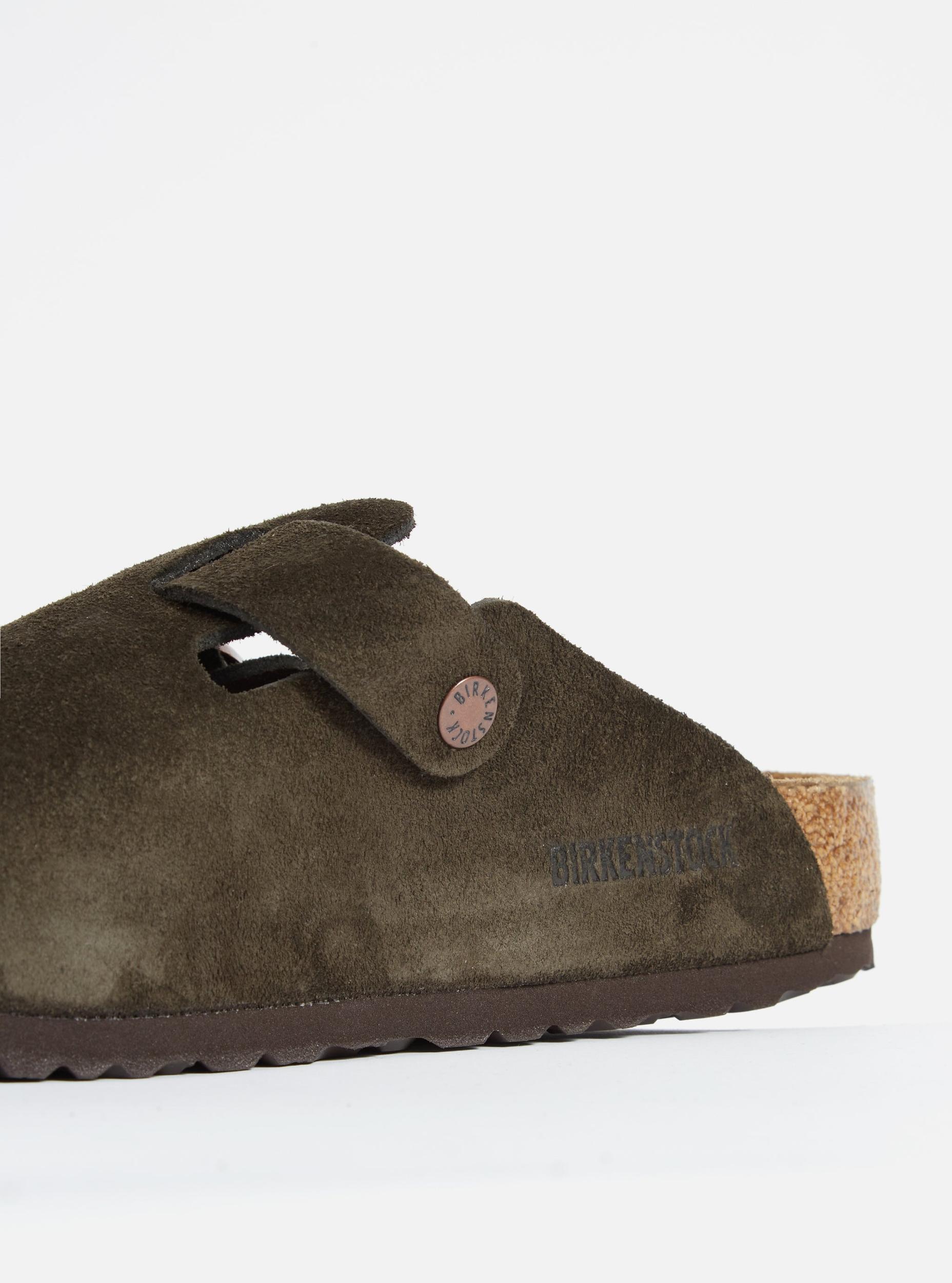 Birkenstock Boston Soft Footbed in Mocha Suede Leather Product Image