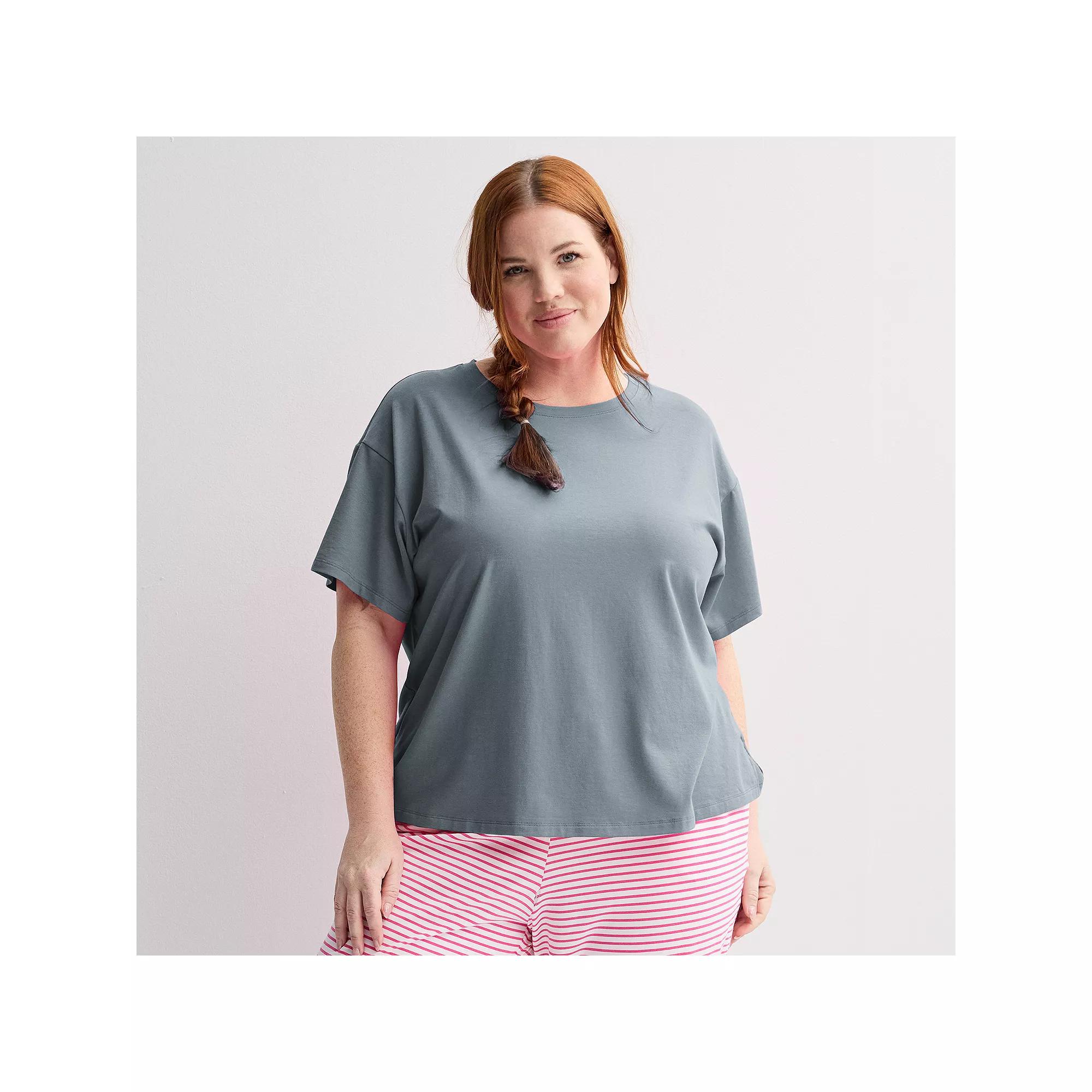 Plus Size Sonoma Goods For Life® Sleep Tee, Women's, Size: 2XL, Stormy Weather Product Image