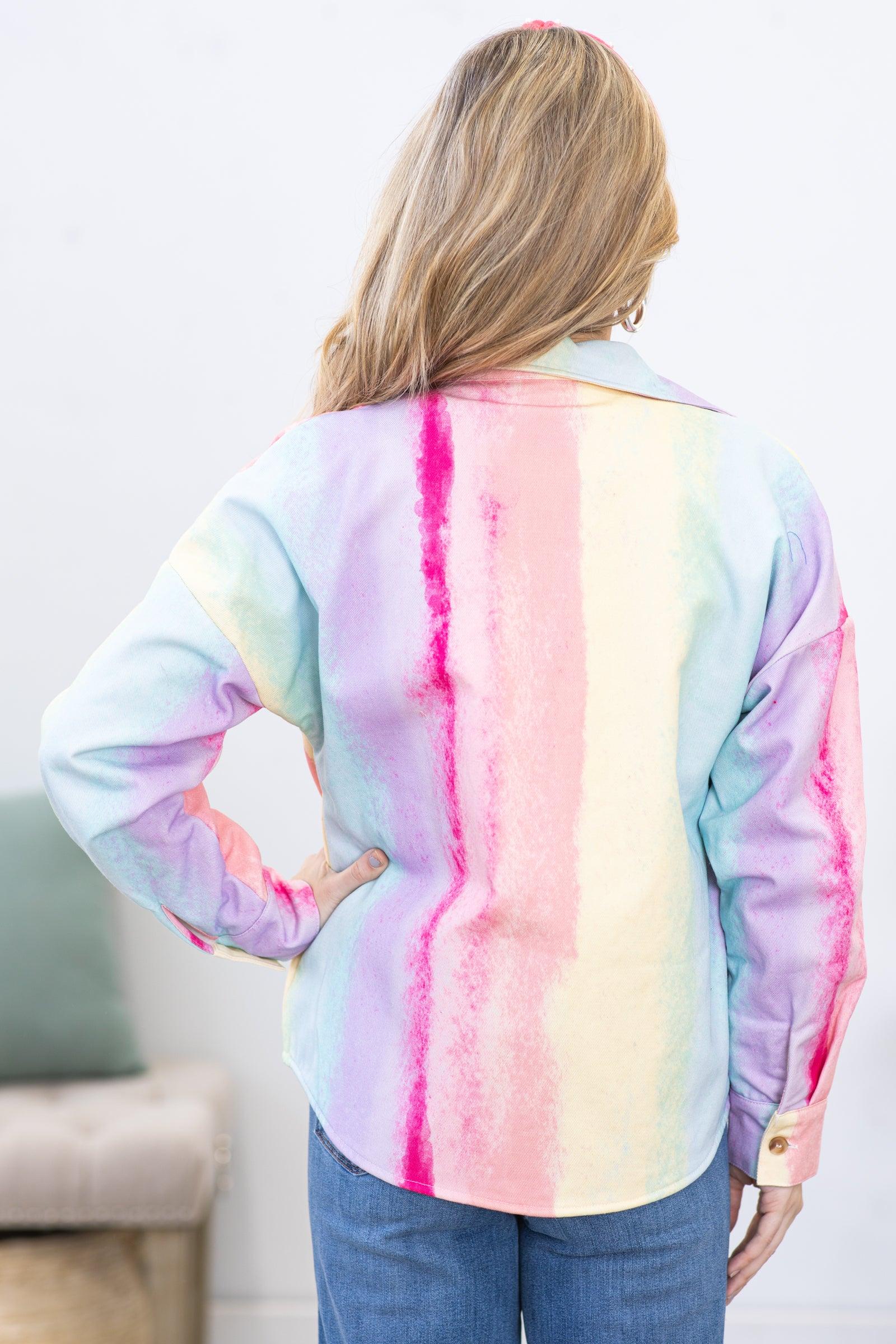 Lavender Multicolor Ombre Jacket Product Image