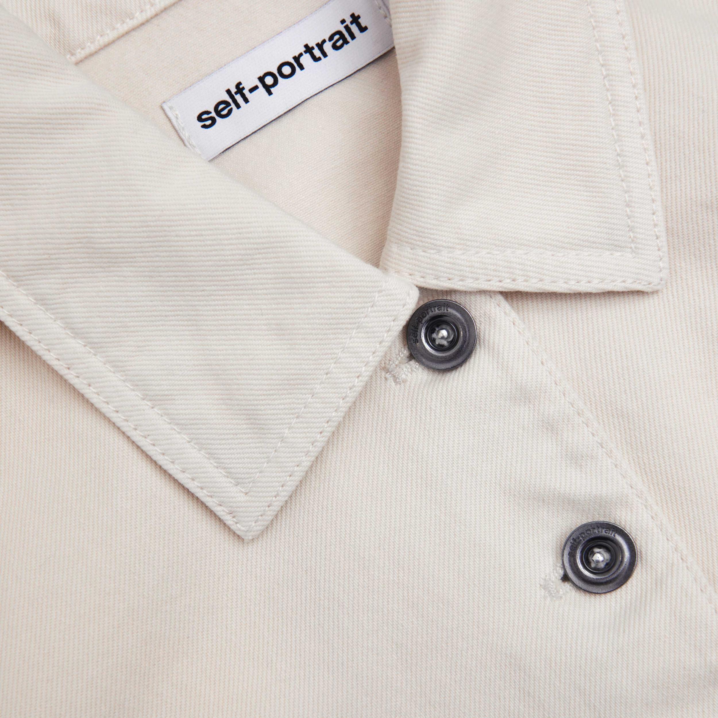 Cream Denim Jacket Product Image