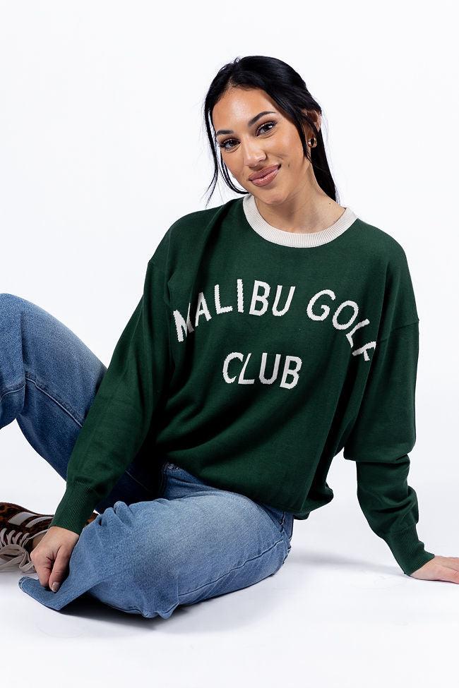 Malibu Golf Club Green Lightweight Sweater FINAL SALE Product Image