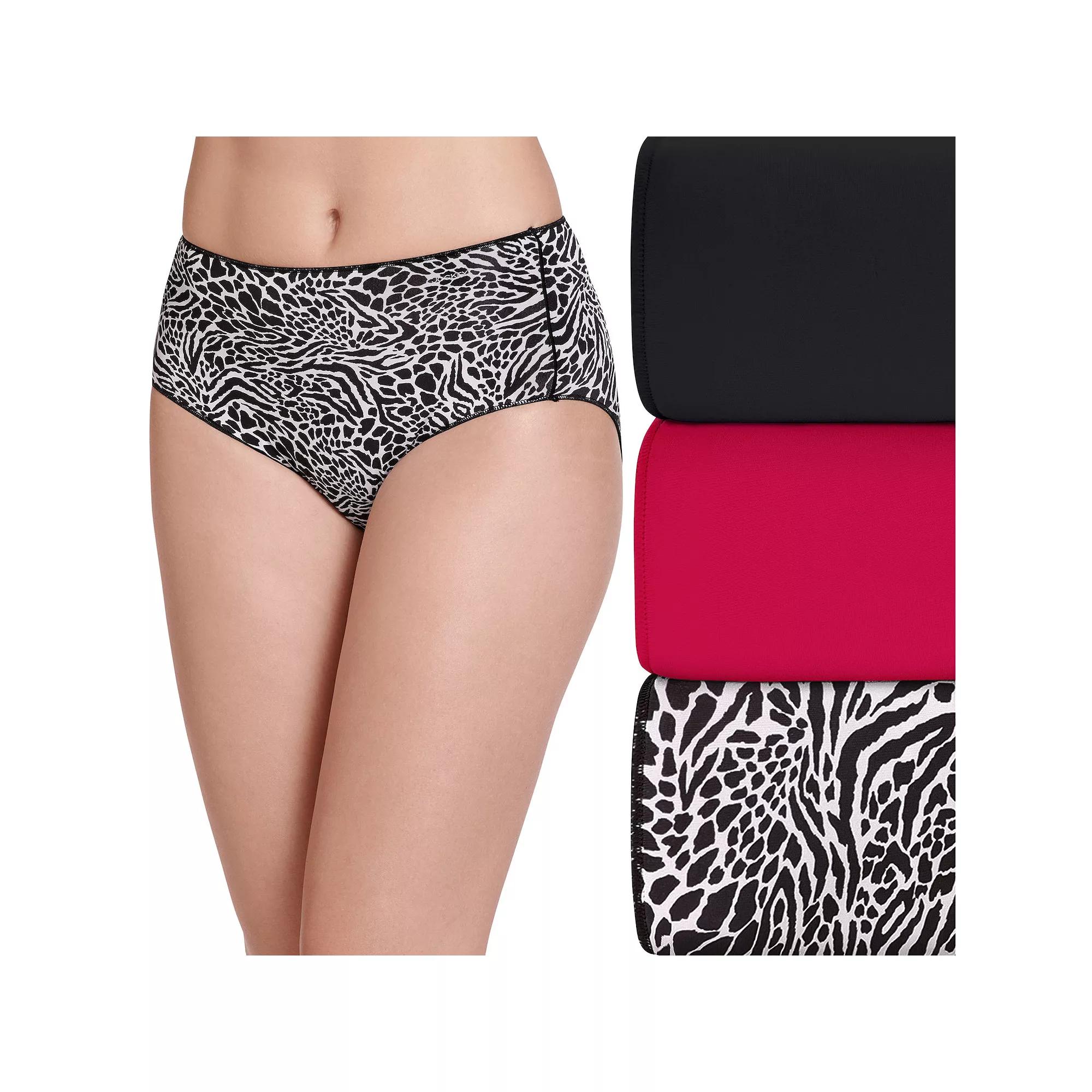 Women's Jockey® No Panty Line Promise® 3-Pack Hip Brief Panty Set 1772, Mixed Animal Product Image