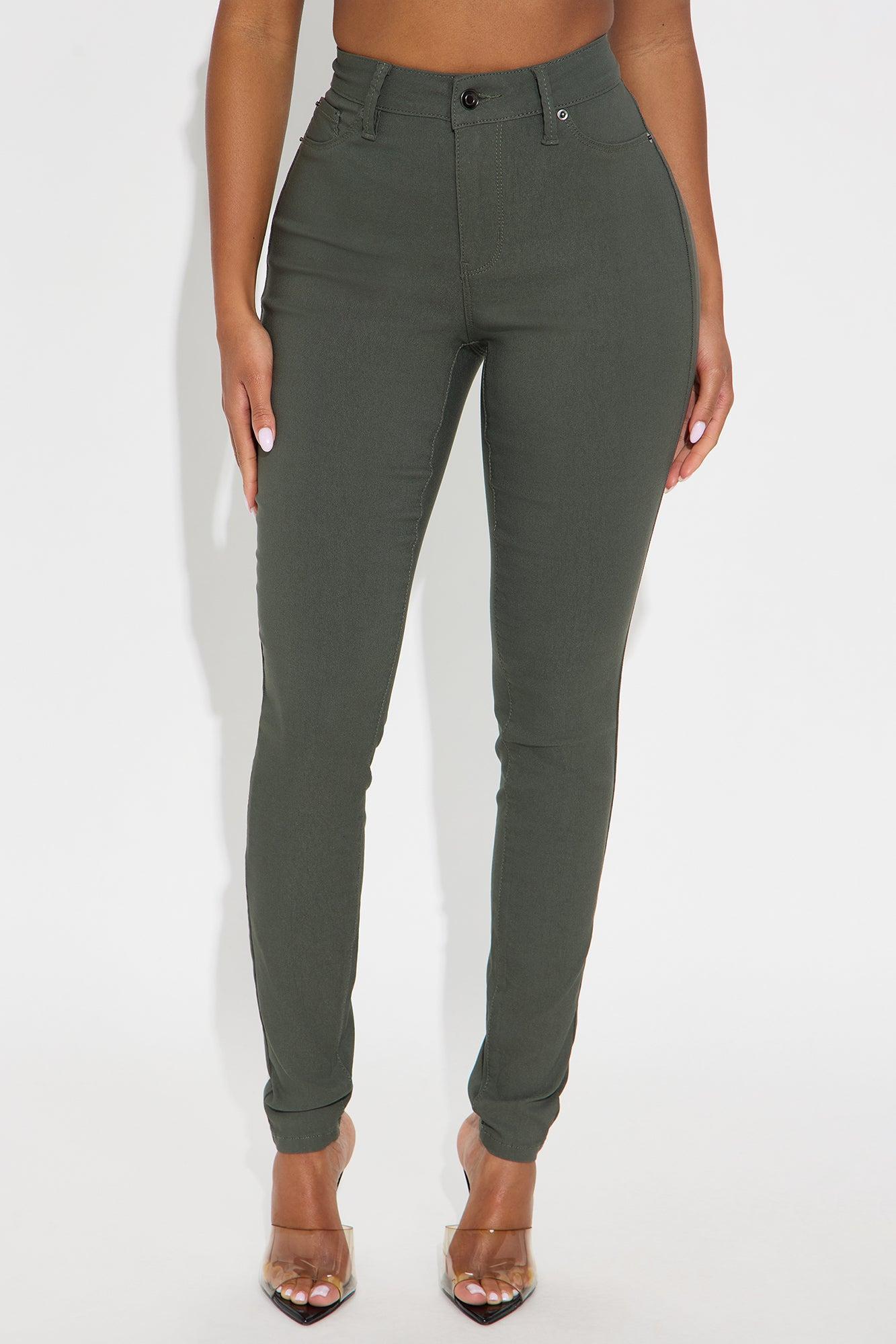 Hyperstretch Skinny Pants - Military Green Female Product Image