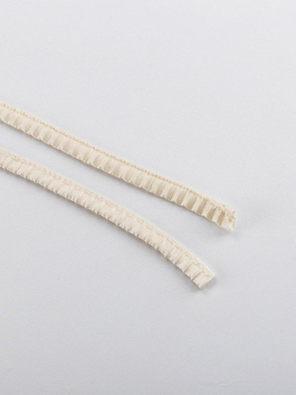 Long Sleeves Loose Lace-Up Pleated Solid Color Split-Joint Deep V-Neck Blouses&Shirts Tops Product Image