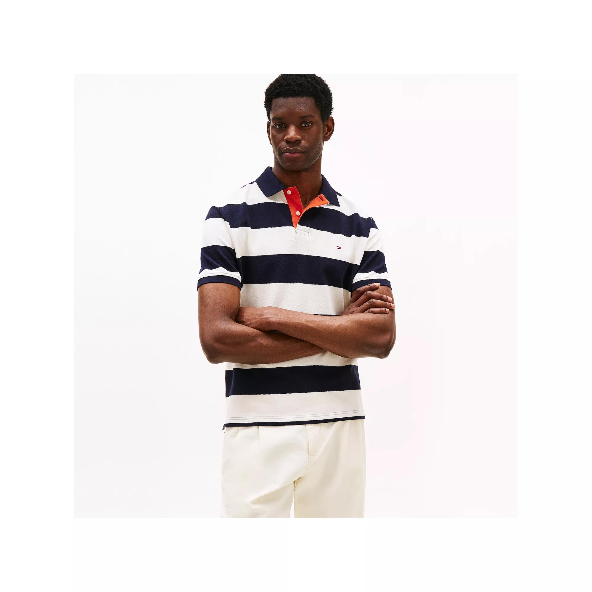 Men's Tommy Hilfiger Contrast Polo Shirt, Size: Small, Red Product Image