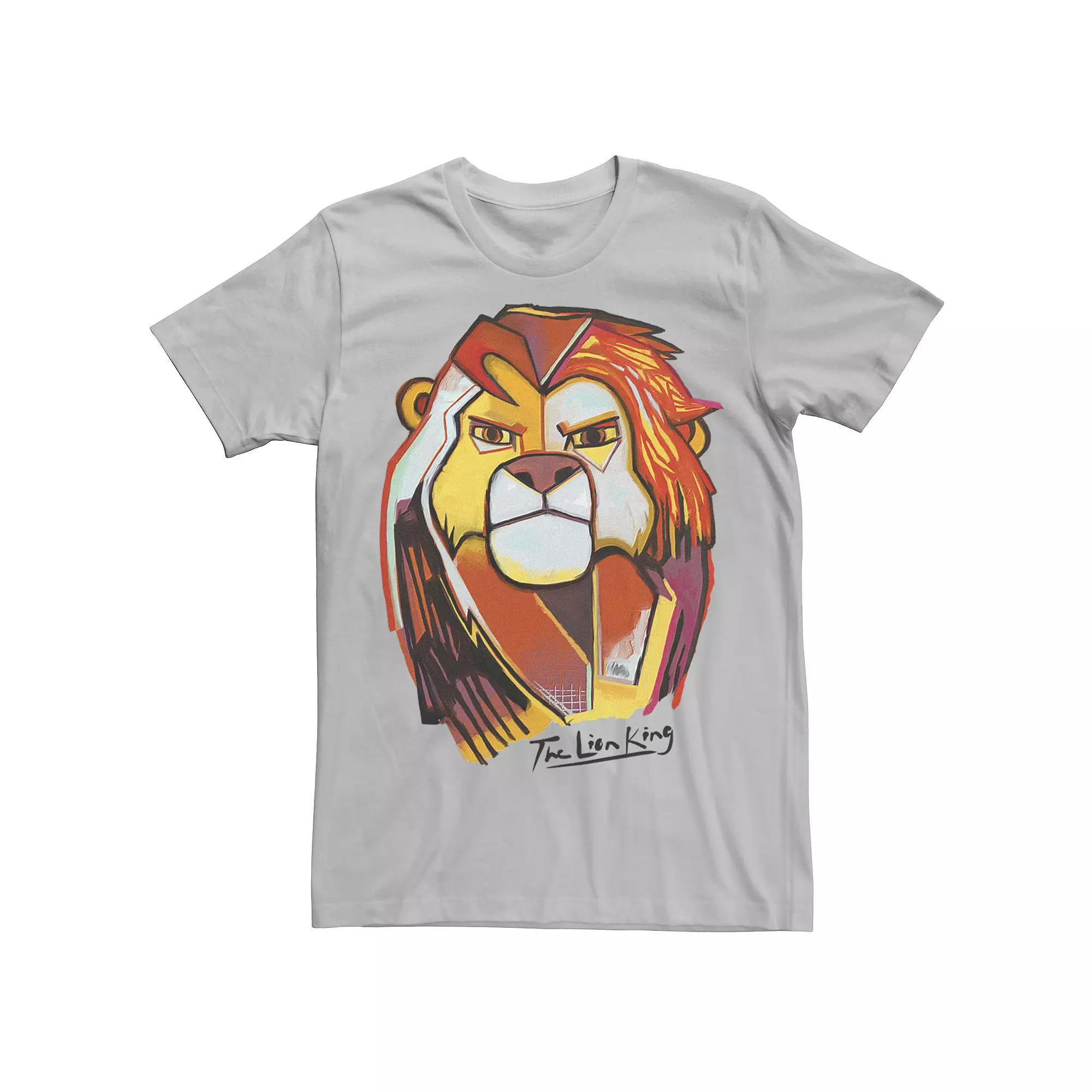 Men's Disney's The Lion King Abstract Simba Face Portrait Tee,  Product Image