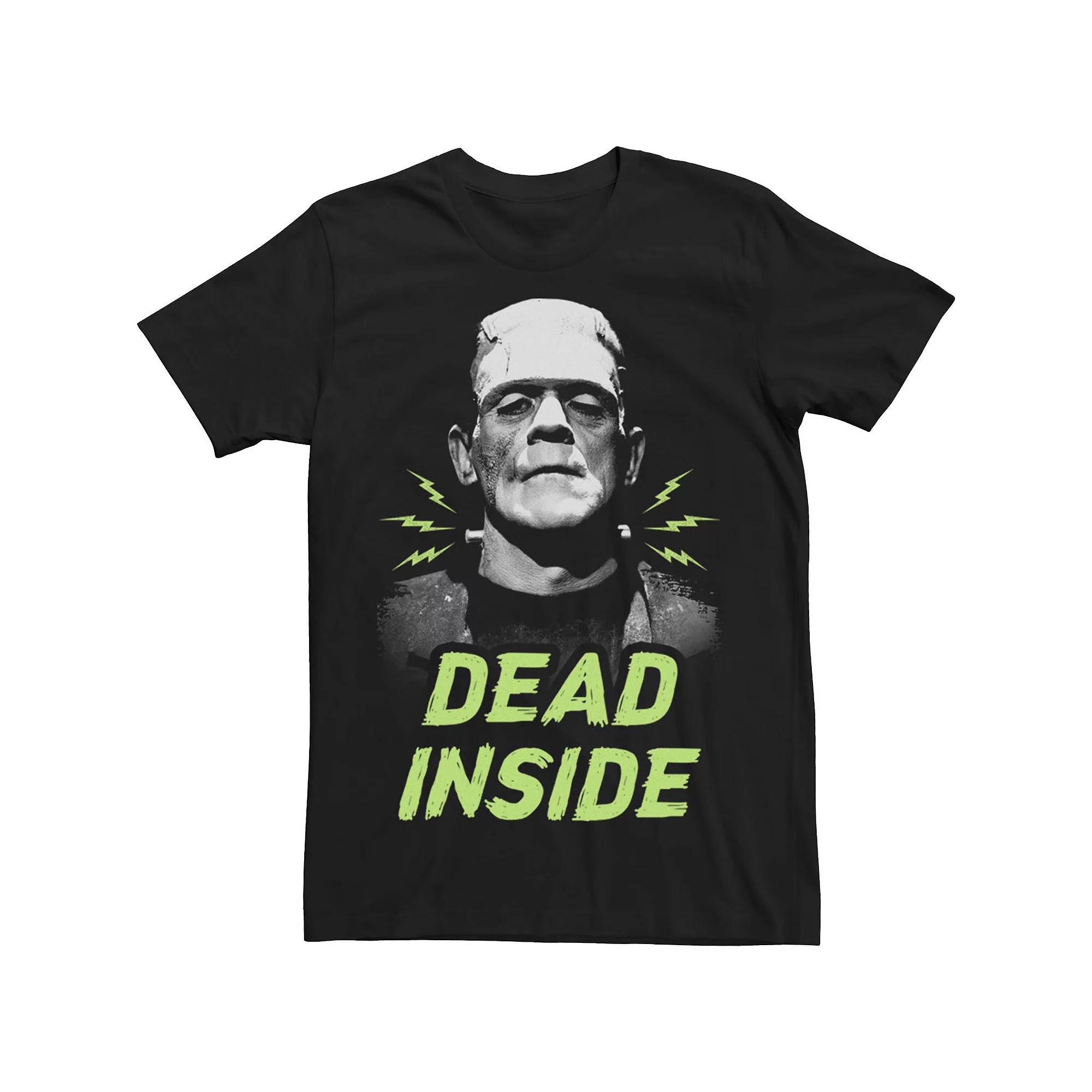Big & Tall Universal Monsters Frankenstein Dead Inside Tee, Men's, Size: 5XL, Black Product Image