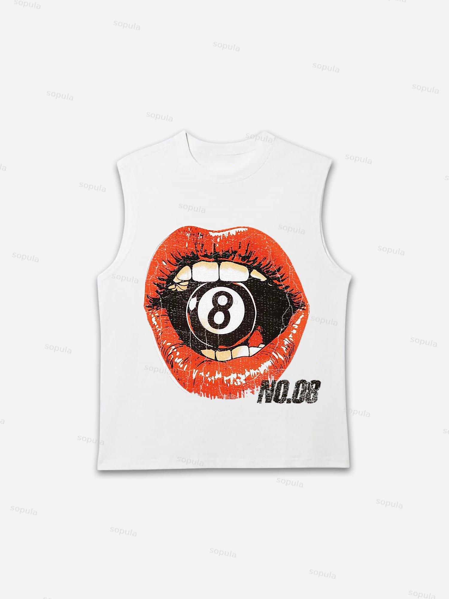 Lips Graphic No.08 Ball Print Tank Top Product Image