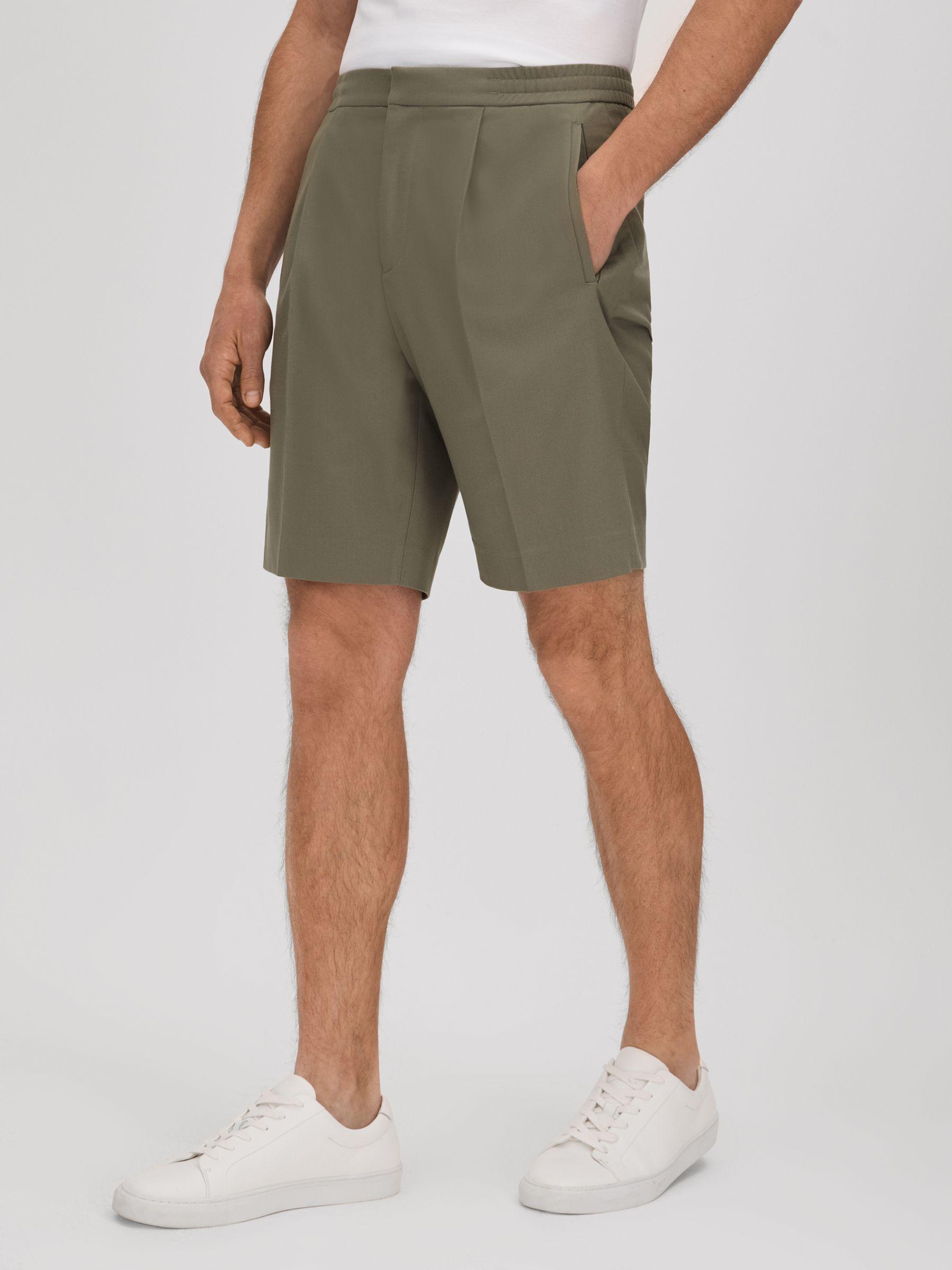 Relaxed Drawstring Shorts in Sage Product Image