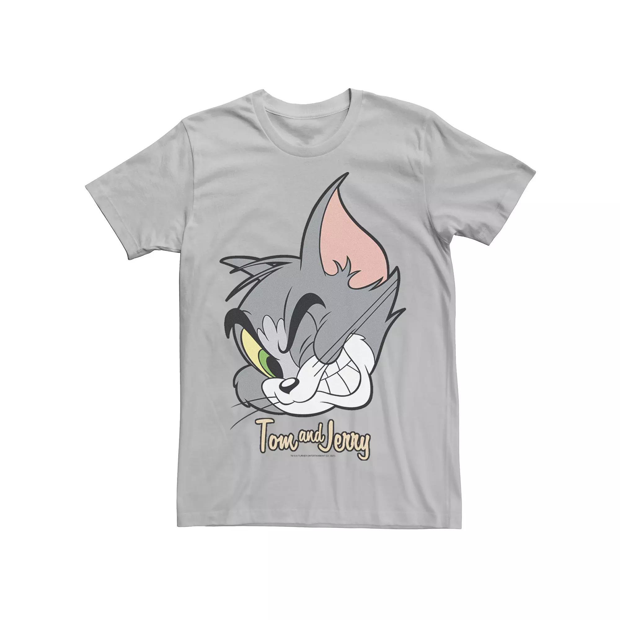Mens Tom And Jerry Tom Cat Big Face Tee, Men's,  Product Image