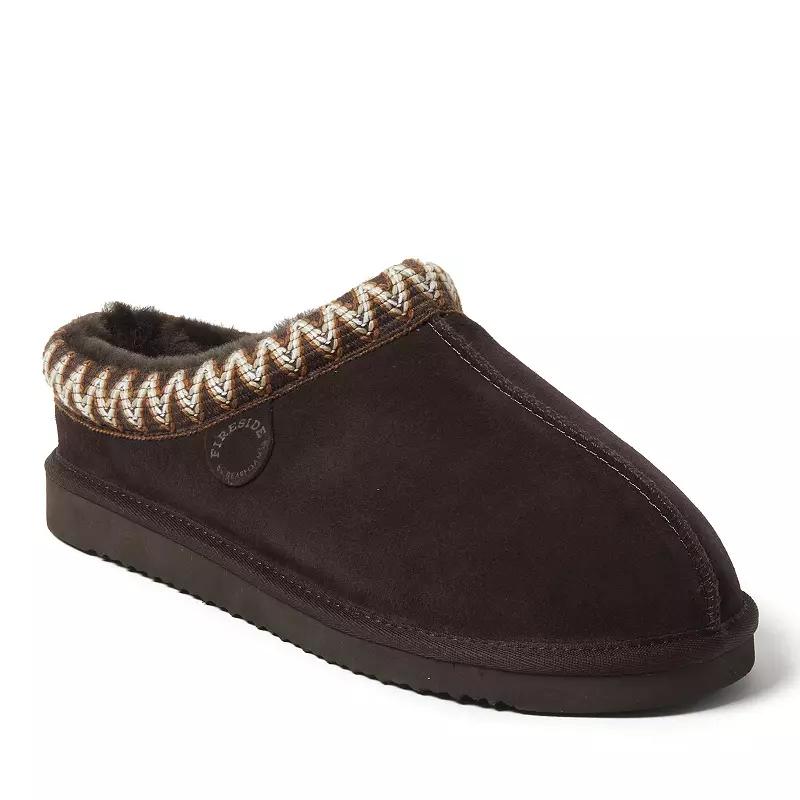 Men's Fireside by Dearfoams Grafton Genuine Shearling Clog With Taping Slippers,  Product Image