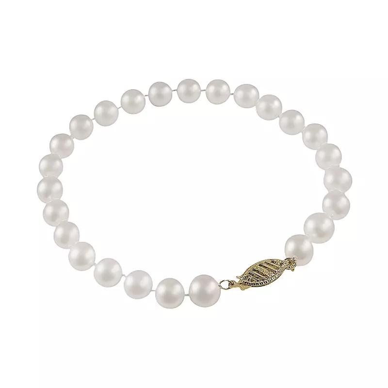 PearLustre by Imperial 10k Gold Freshwater Cultured Pearl Bracelet - 8-in., Women's,  Product Image