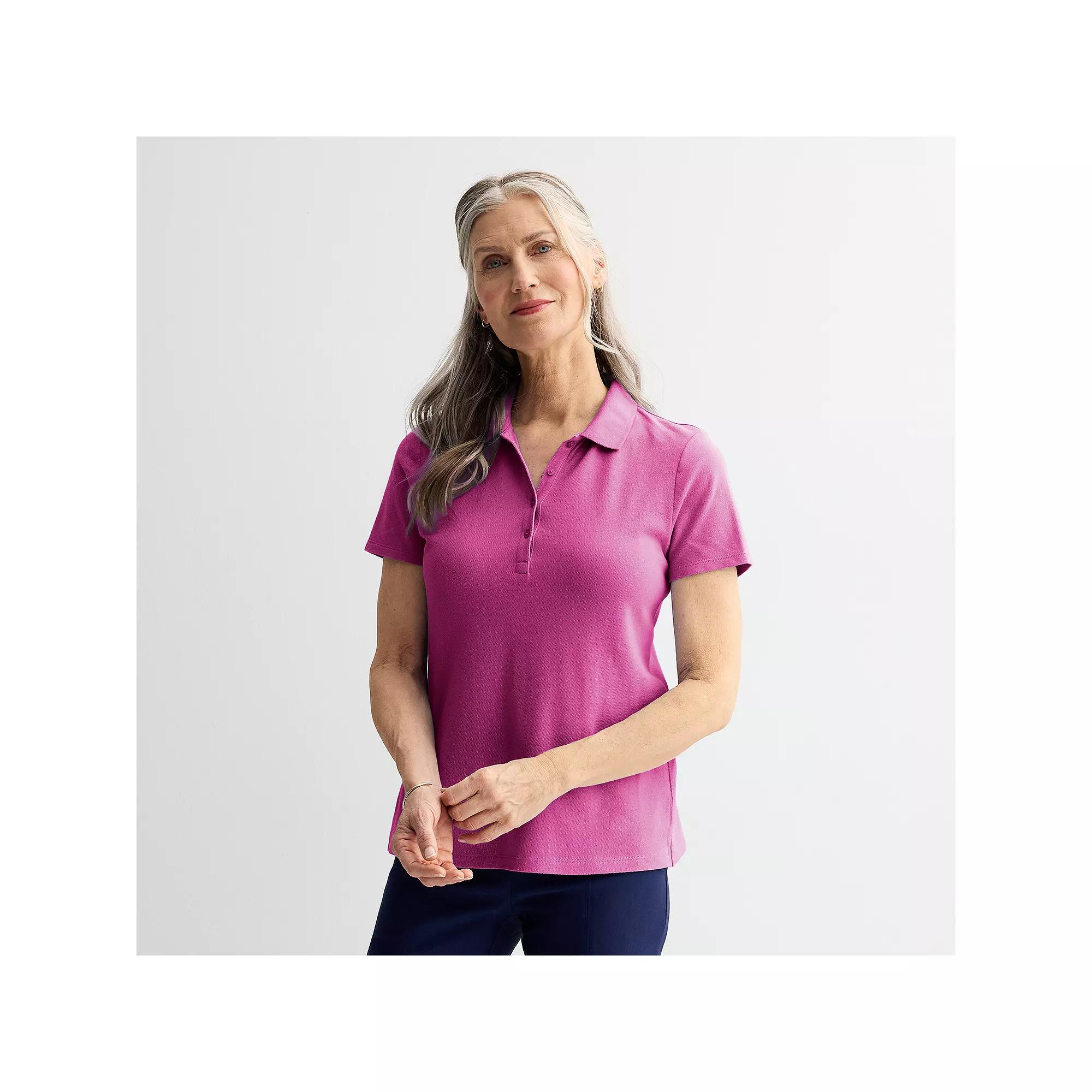 Women's Croft & Barrow® Essential Polo,  Product Image