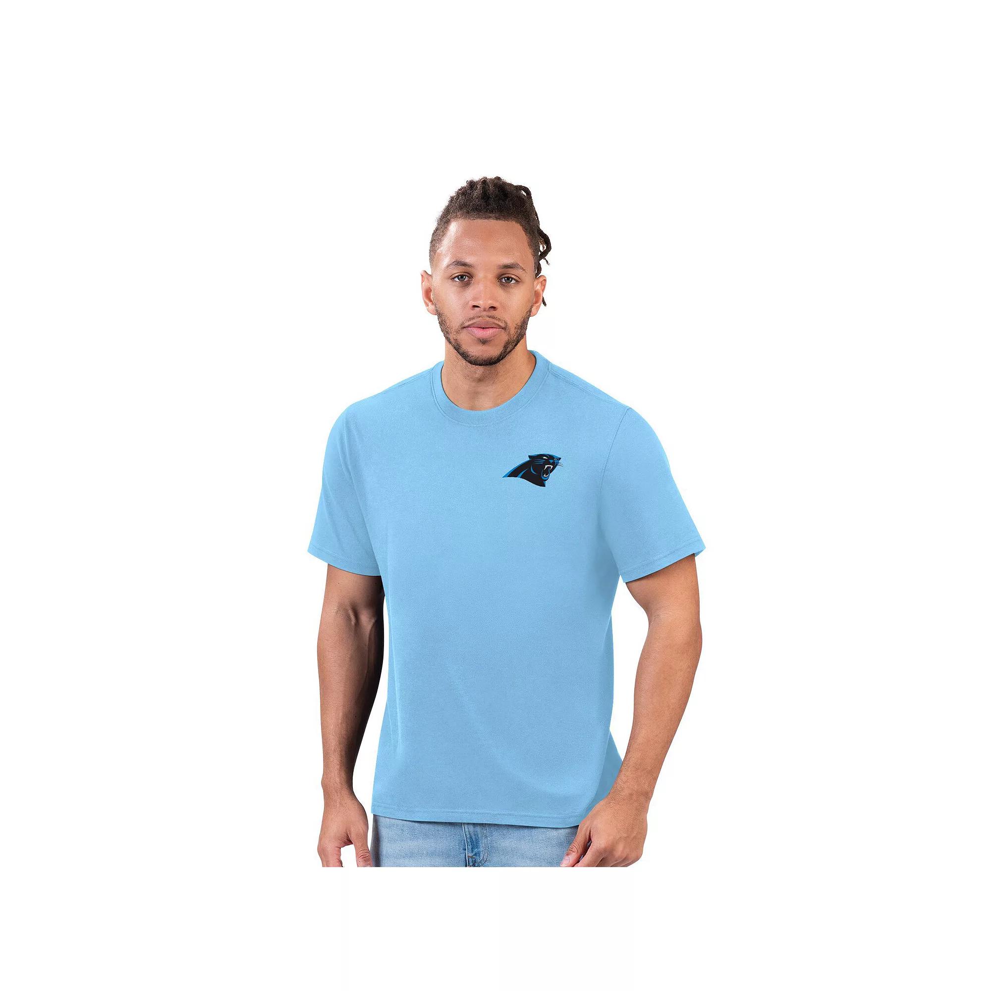 Men's Margaritaville Light Blue Carolina Panthers Time Flies T-Shirt,  Product Image