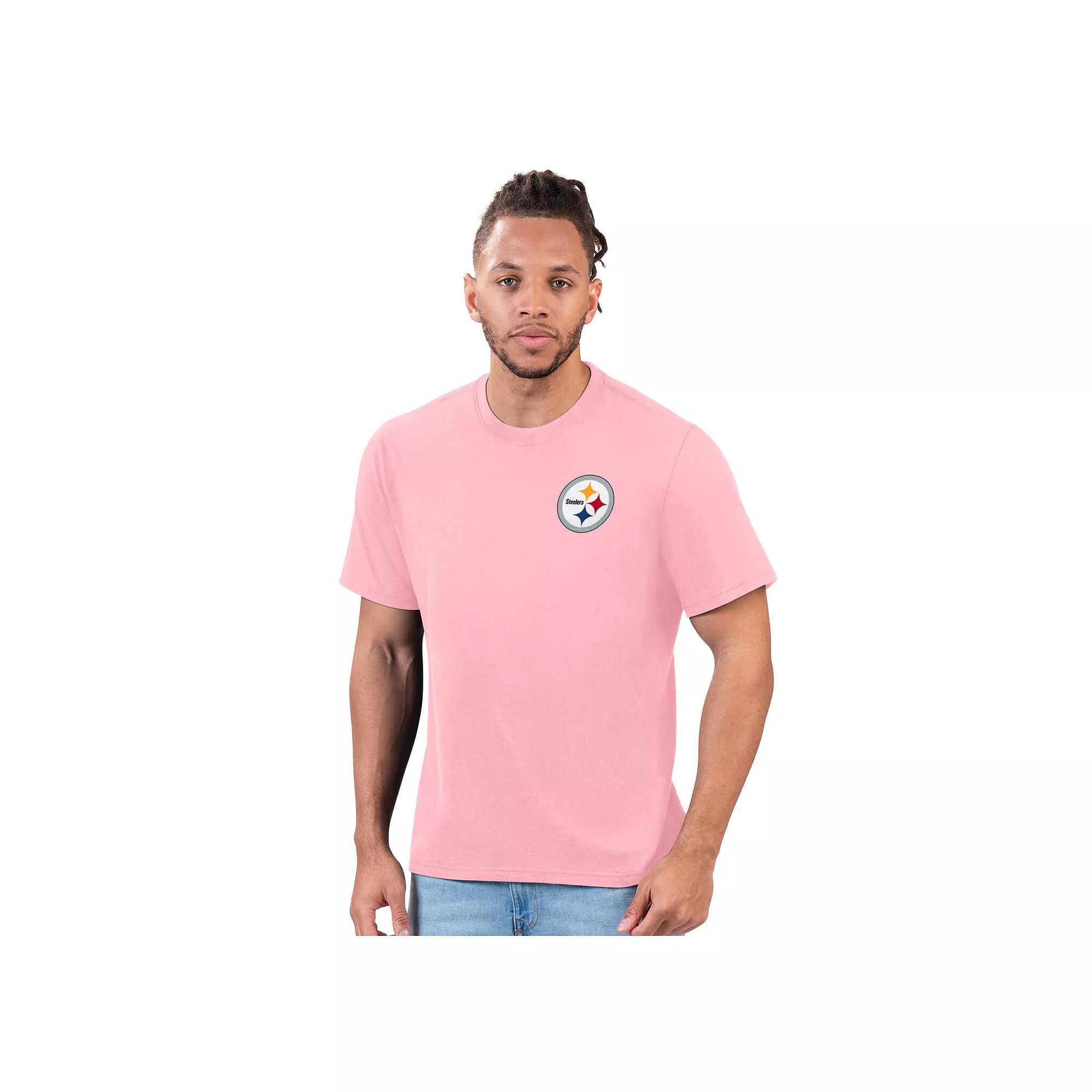 Men's Margaritaville  Pink Pittsburgh Steelers Pregame T-Shirt, Size: Large Product Image
