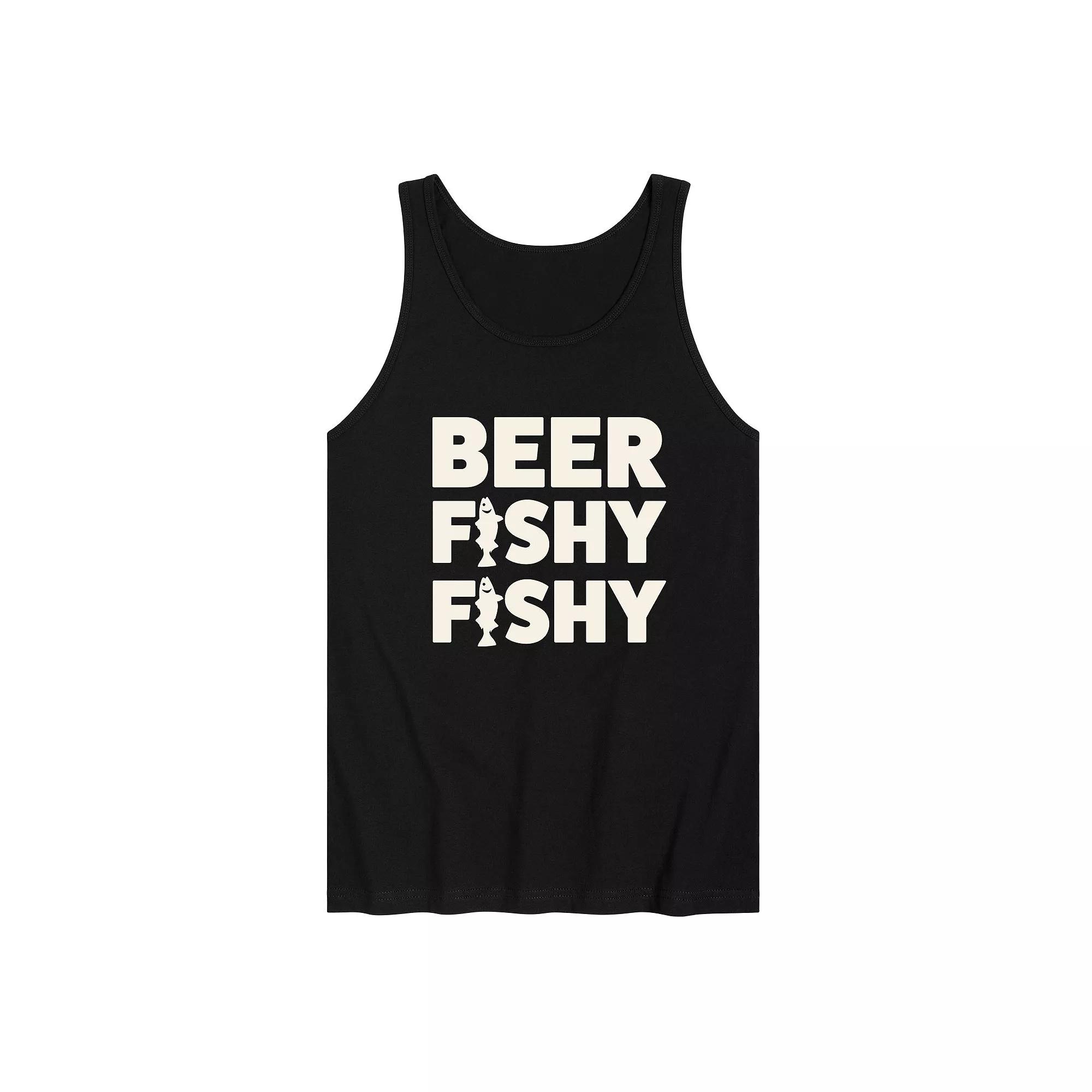 Men's Beer Fishy Fishy Graphic Tank Top,  Product Image