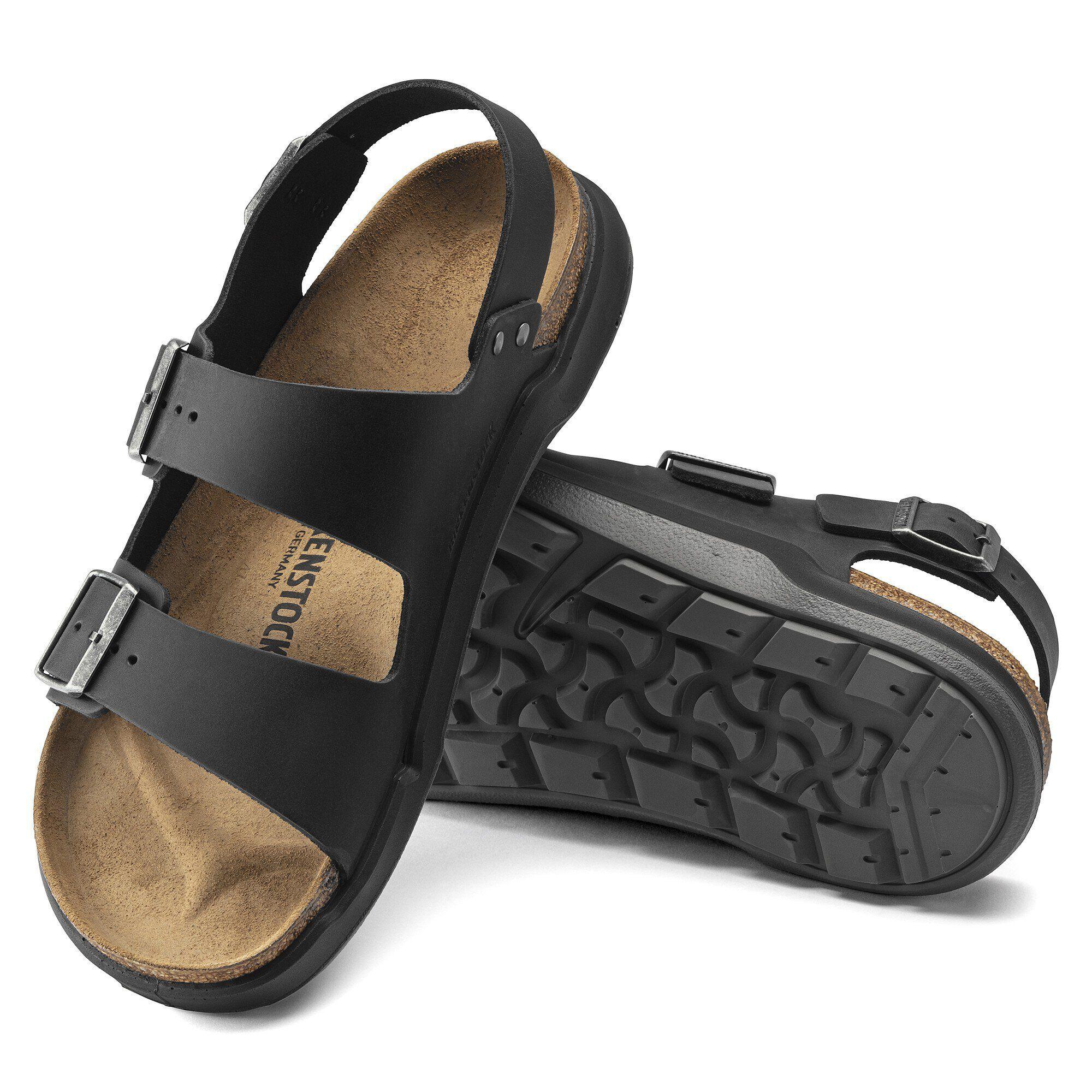 Birkenstock Milano CT Men Oiled Leather Black Male Product Image