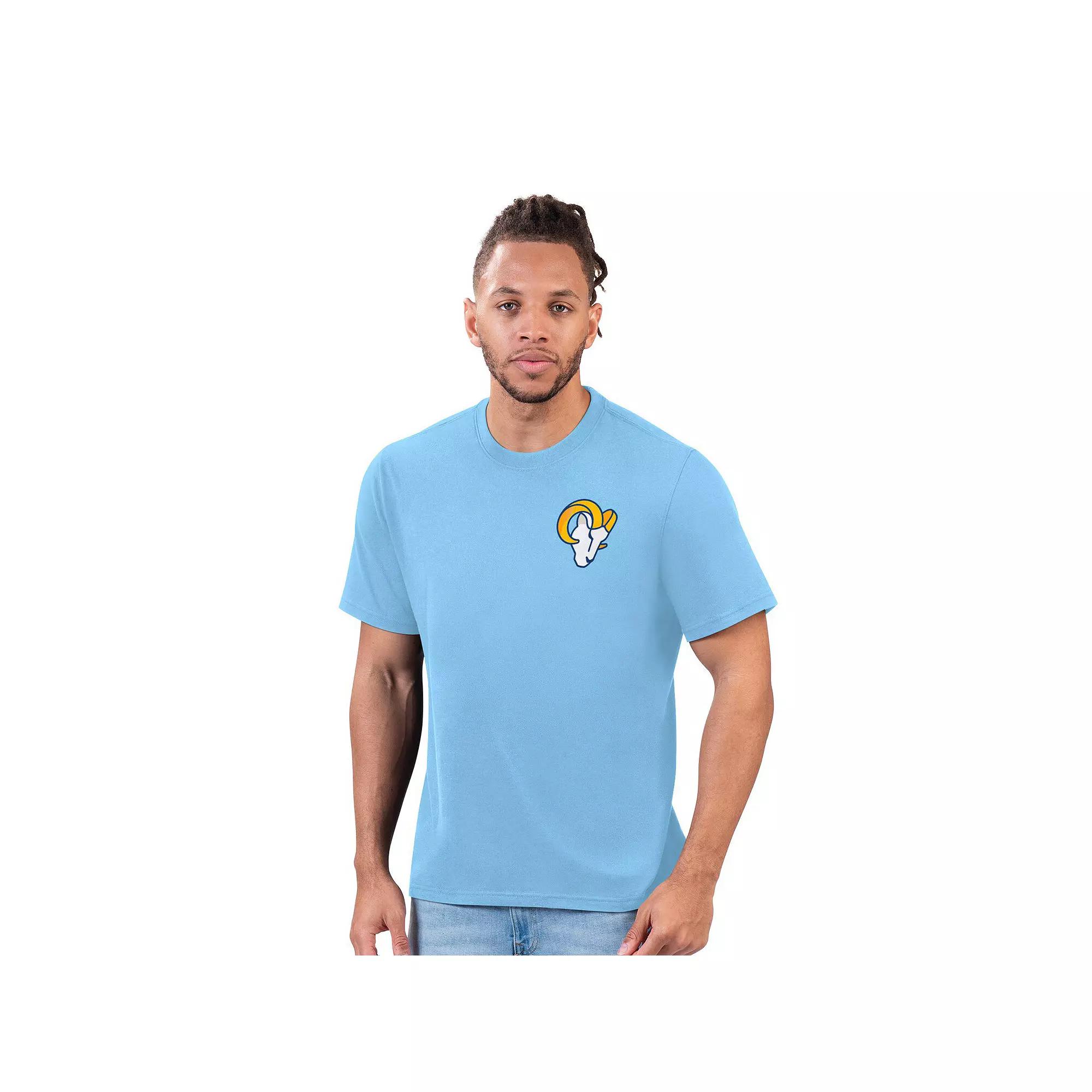 Men's Margaritaville Light Blue Los Angeles Rams Flip Flop T-Shirt, Size: Medium Product Image