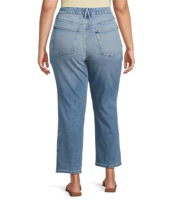 Good American Plus Size Soft Tech Good Legs Mid Rise Straight Jeans Product Image