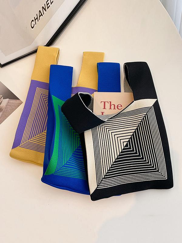 Casual Knitting Printed Bags Accessories Handbags Product Image