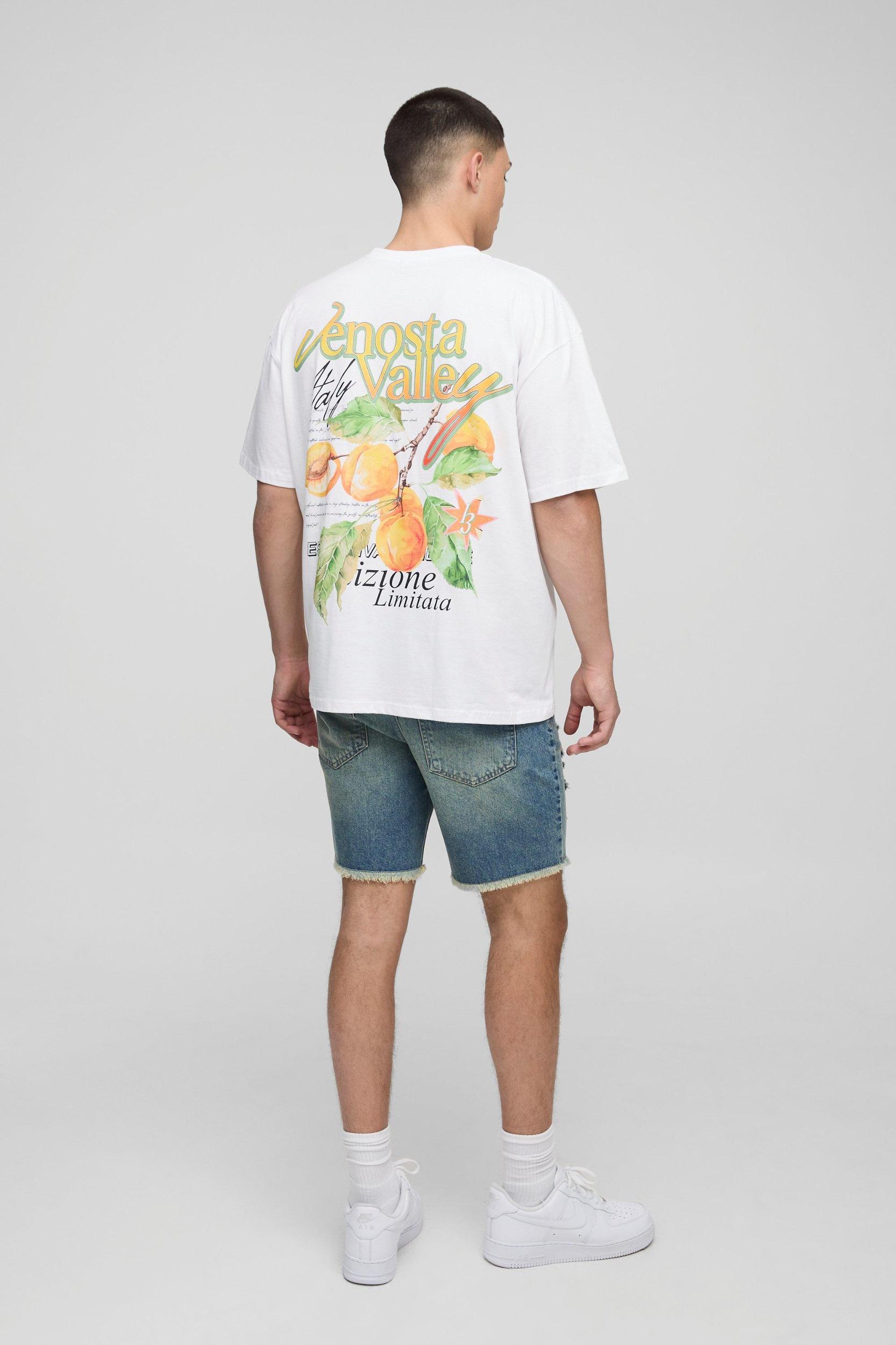 Straight Fit Ripped Washed Blue Jean Shorts | boohooMAN USA Product Image