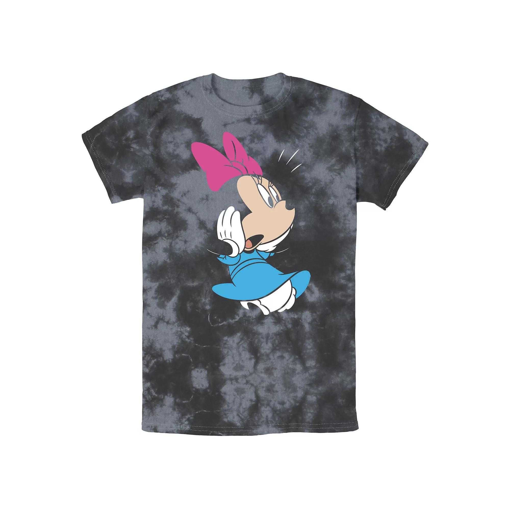 Men's Disney Mickey And Friends Minnie Mouse Surprise Wash Tee, Size: Medium, Black Grey Product Image