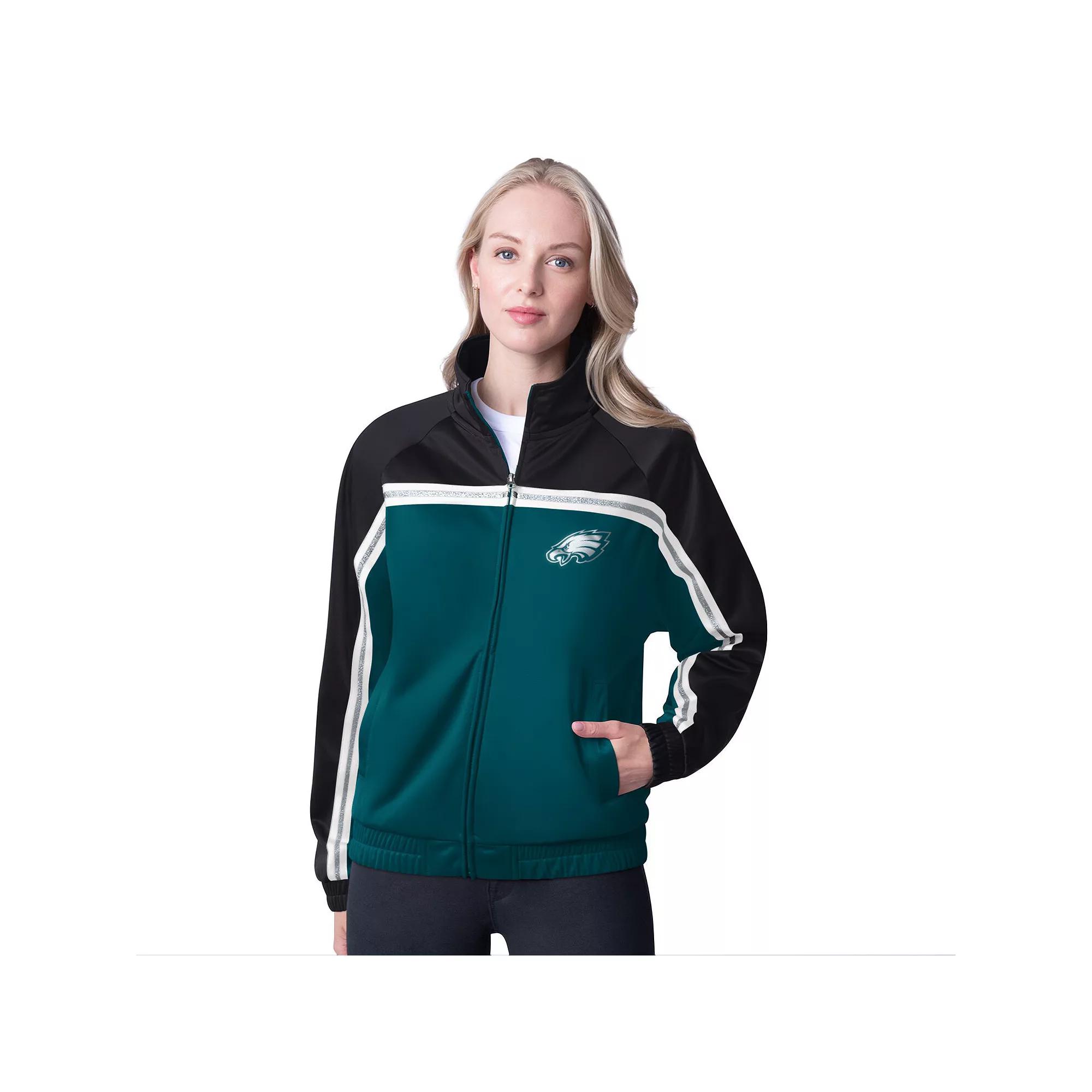 Women's G-III 4Her by Carl Banks Midnight Green Philadelphia Eagles Post Game Full-Zip Track Jacket,  Product Image
