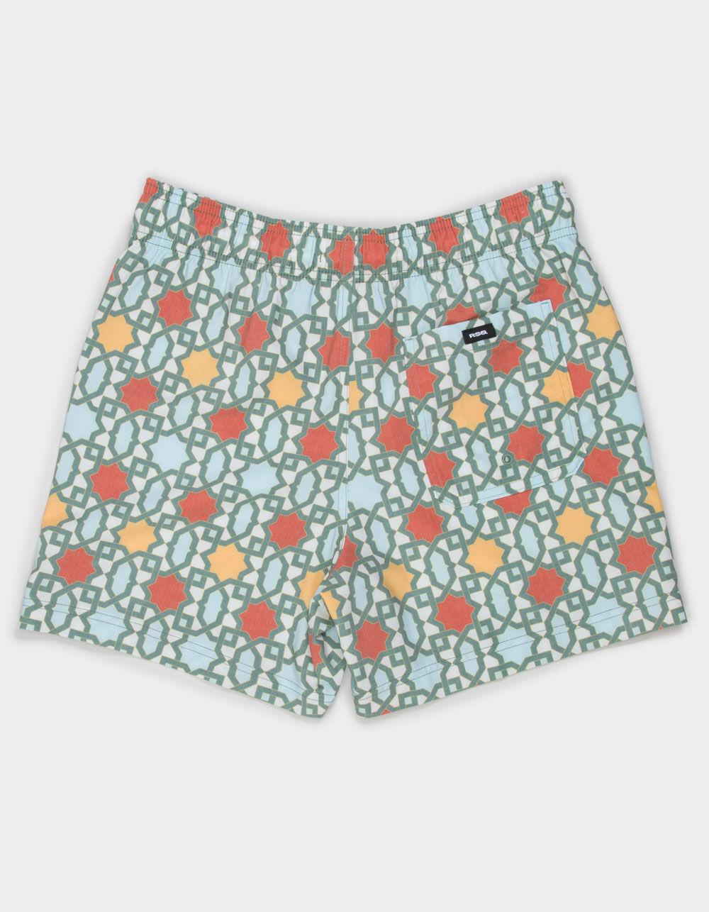 RSQ Mens Tile 5" Swim Shorts - MULTI Product Image