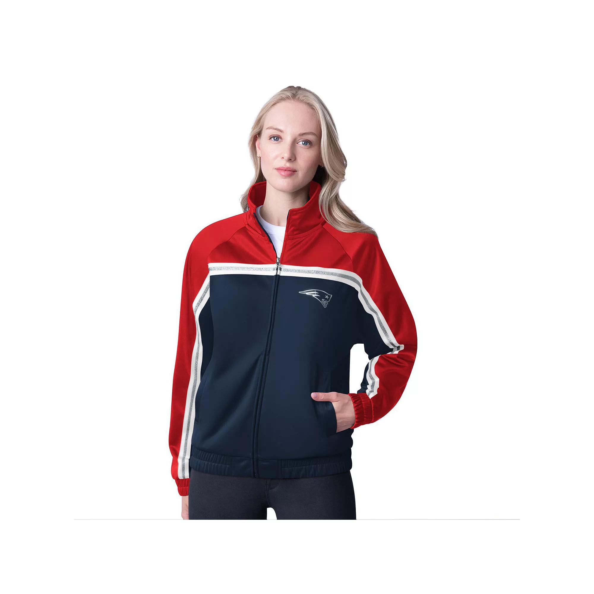 Women's G-III 4Her by Carl Banks Navy New England Patriots Post Game Full-Zip Track Jacket,  Product Image