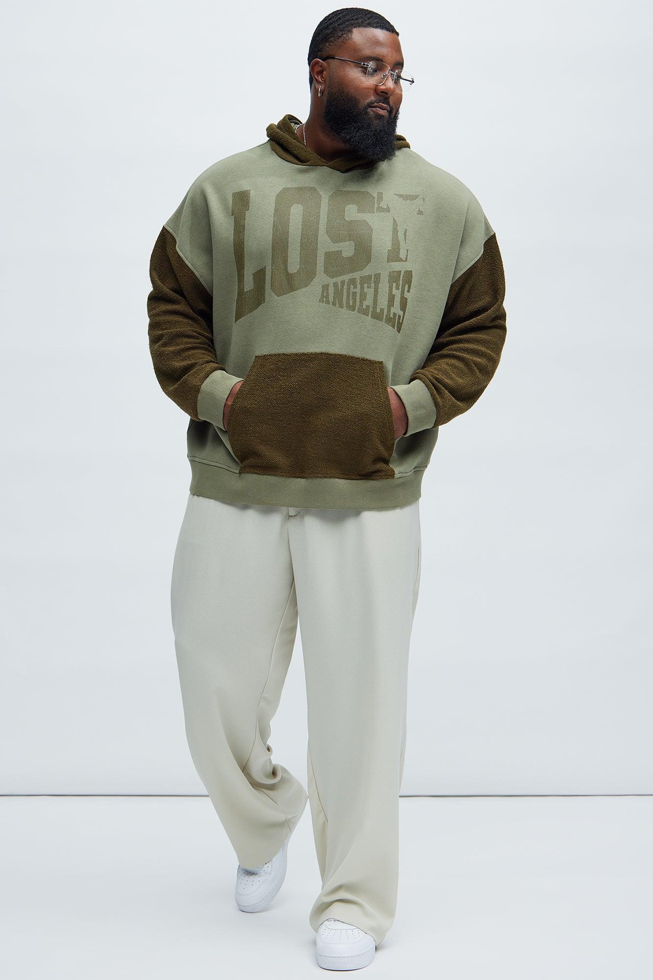 Lost Angeles Oversized Hoodie - Green/combo Product Image