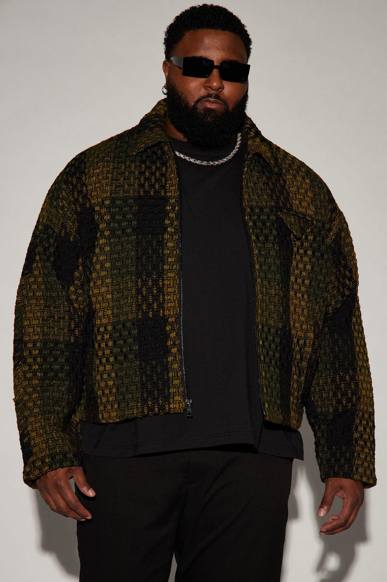 Beverly Tweed Cropped Chore Jacket - Green/combo Product Image