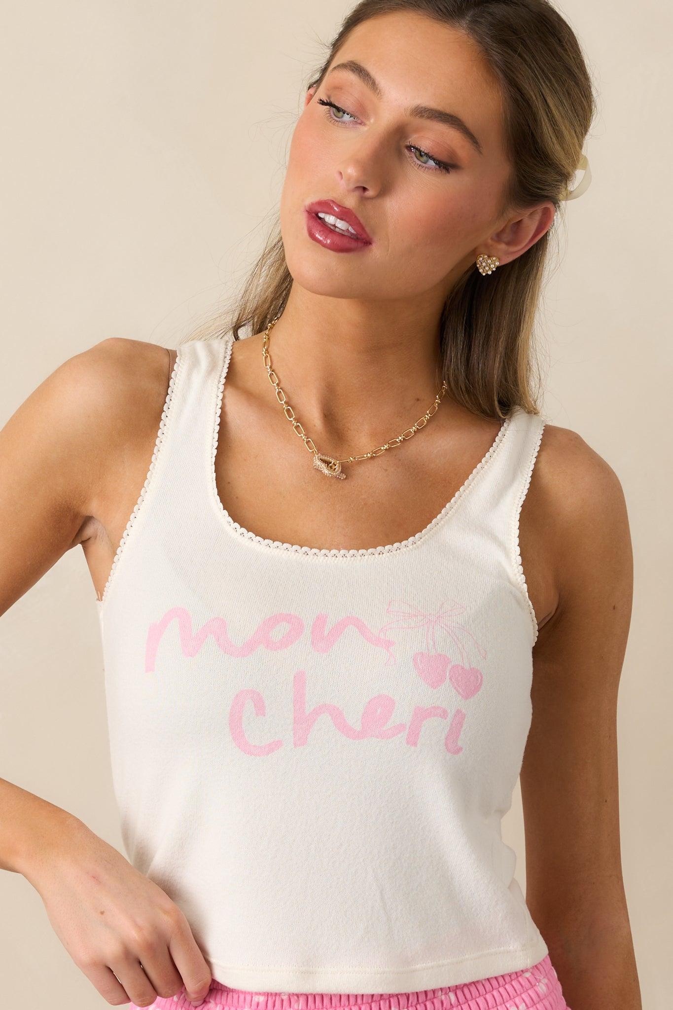 Z Supply Mon Chéri Ivory Vanilla Ice Vintage Tank Product Image