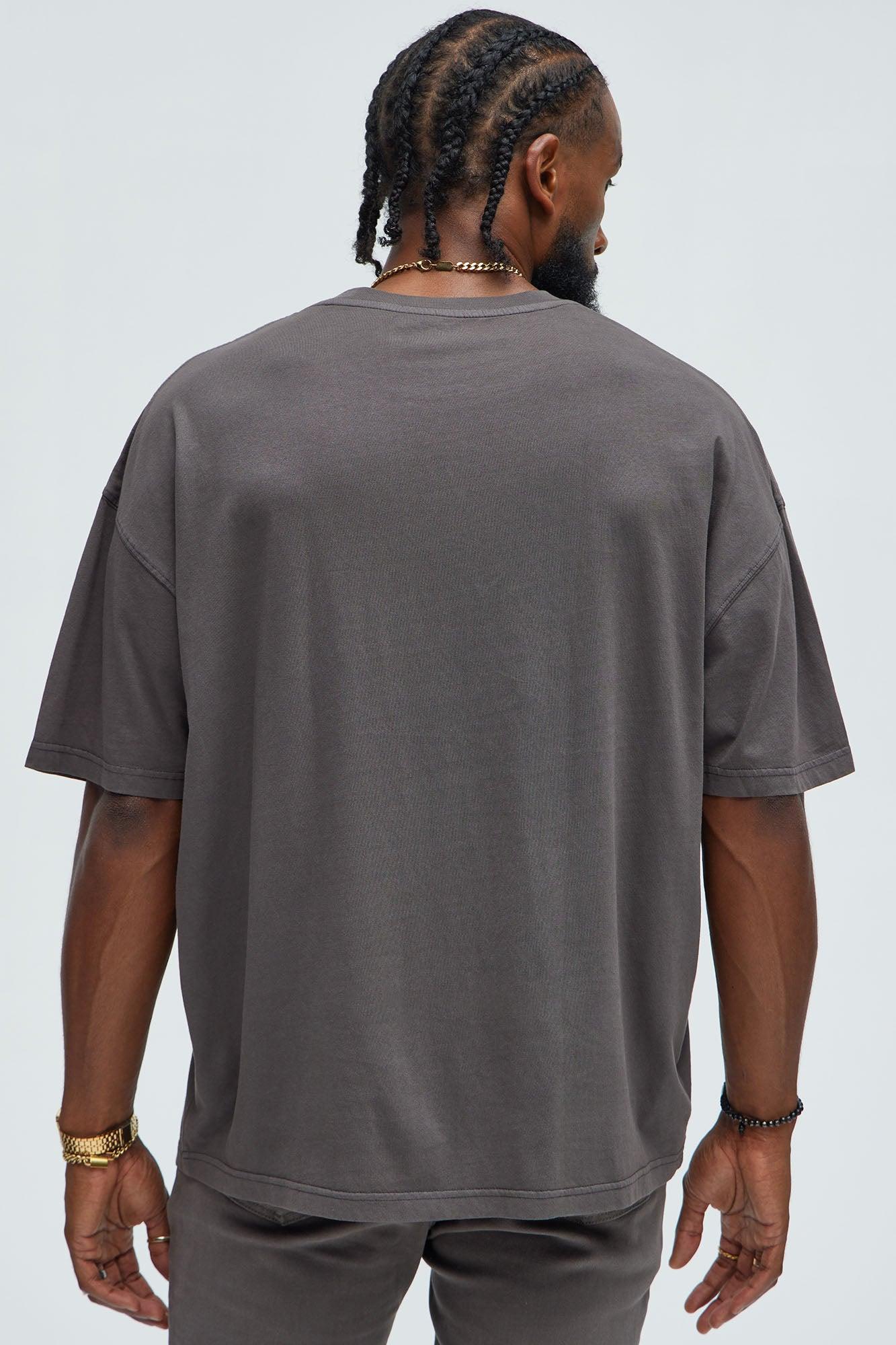 LA NY Substance Oversized Short Sleeve Tee - Charcoal Product Image