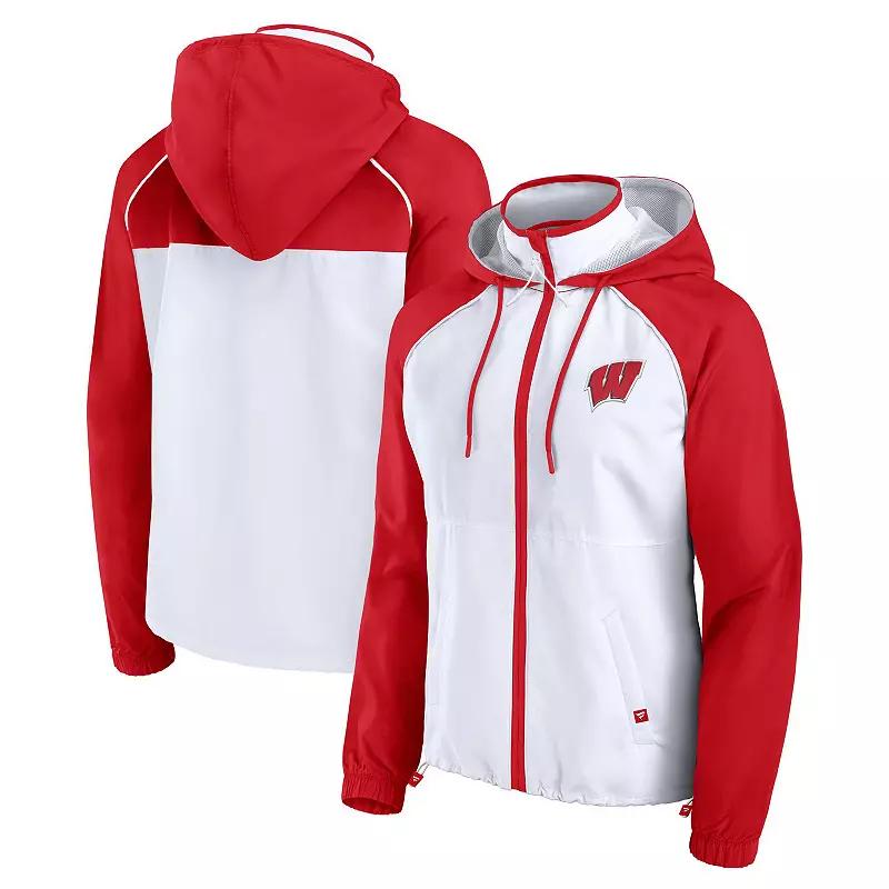 Women's Fanatics White Oregon Ducks Full-Zip Anorak Hoodie Jacket,  Product Image