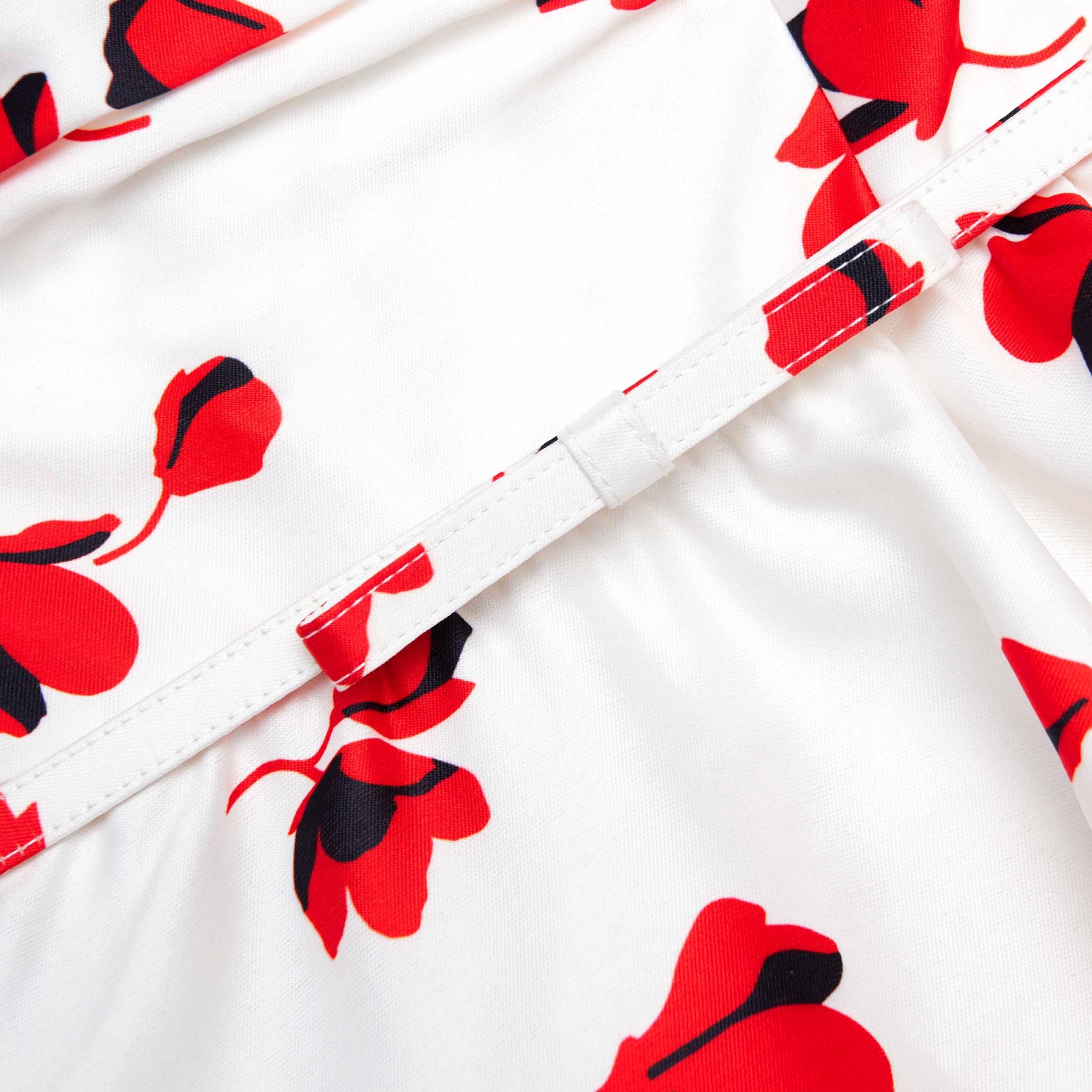 Floral Print Taffeta Midi Dress Product Image